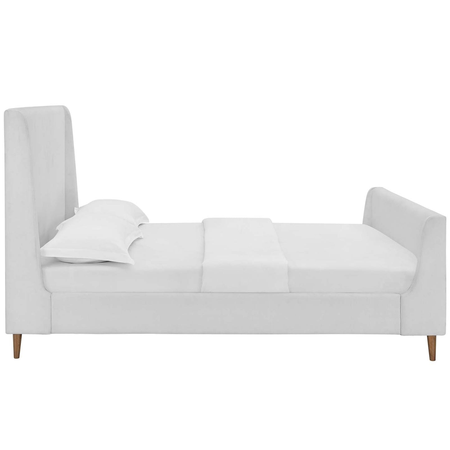 Modway Aubree Queen Upholstered Fabric Sleigh Platform Bed