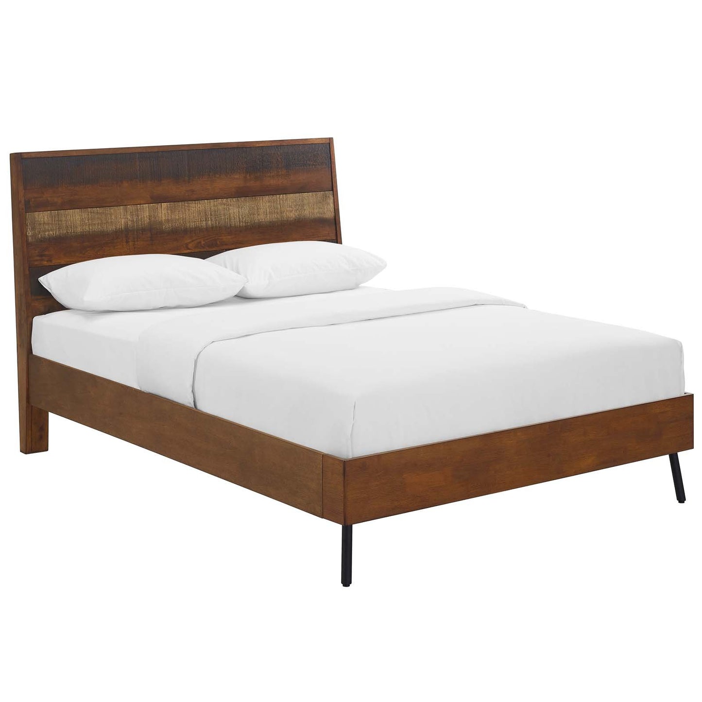 Modway Arwen Queen Rustic Wood Bed