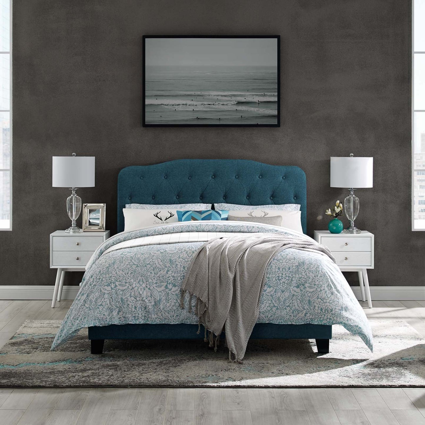Modway Amelia Queen Upholstered Fabric Bed