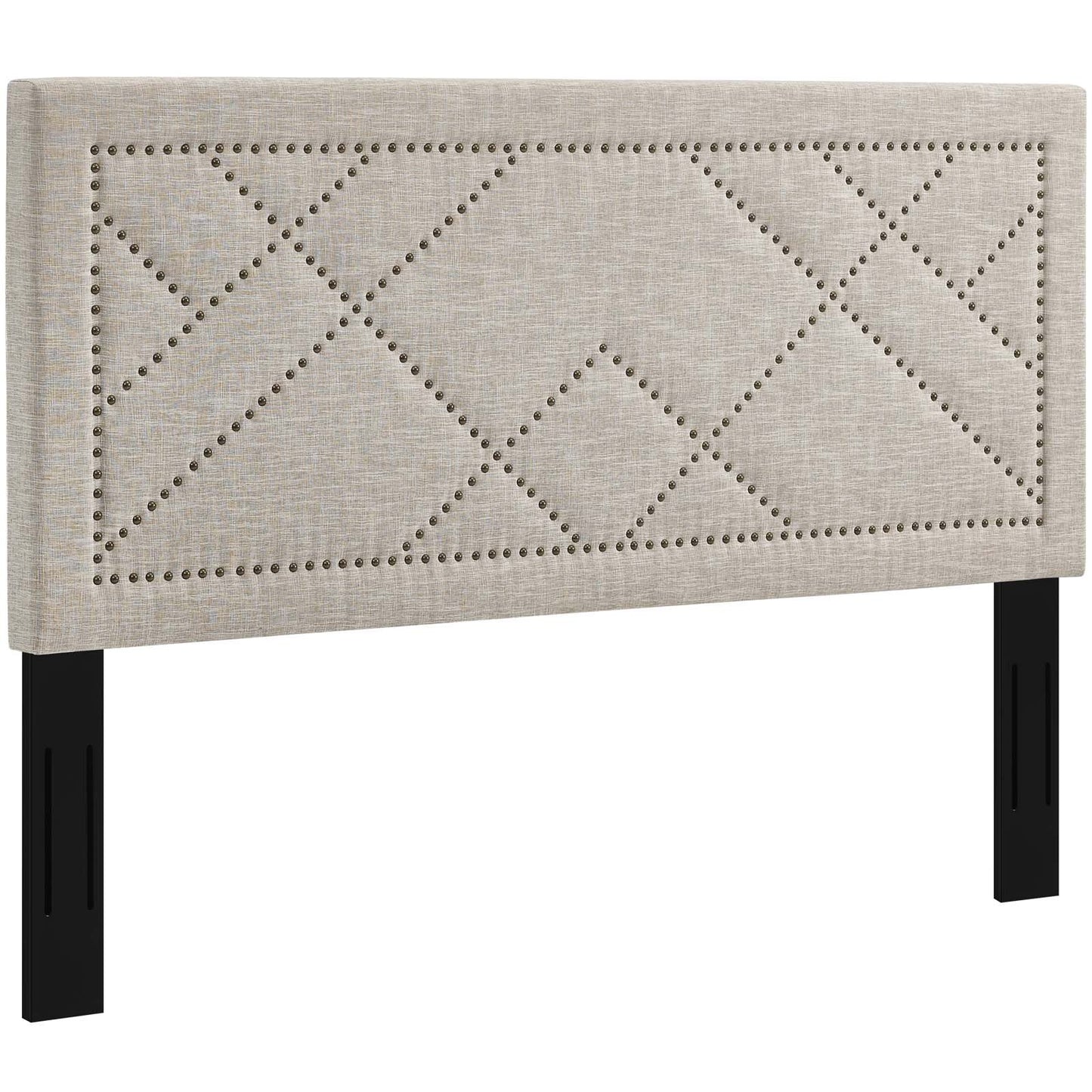 Modway Reese Nailhead King and California King Upholstered Linen Fabric Headboard