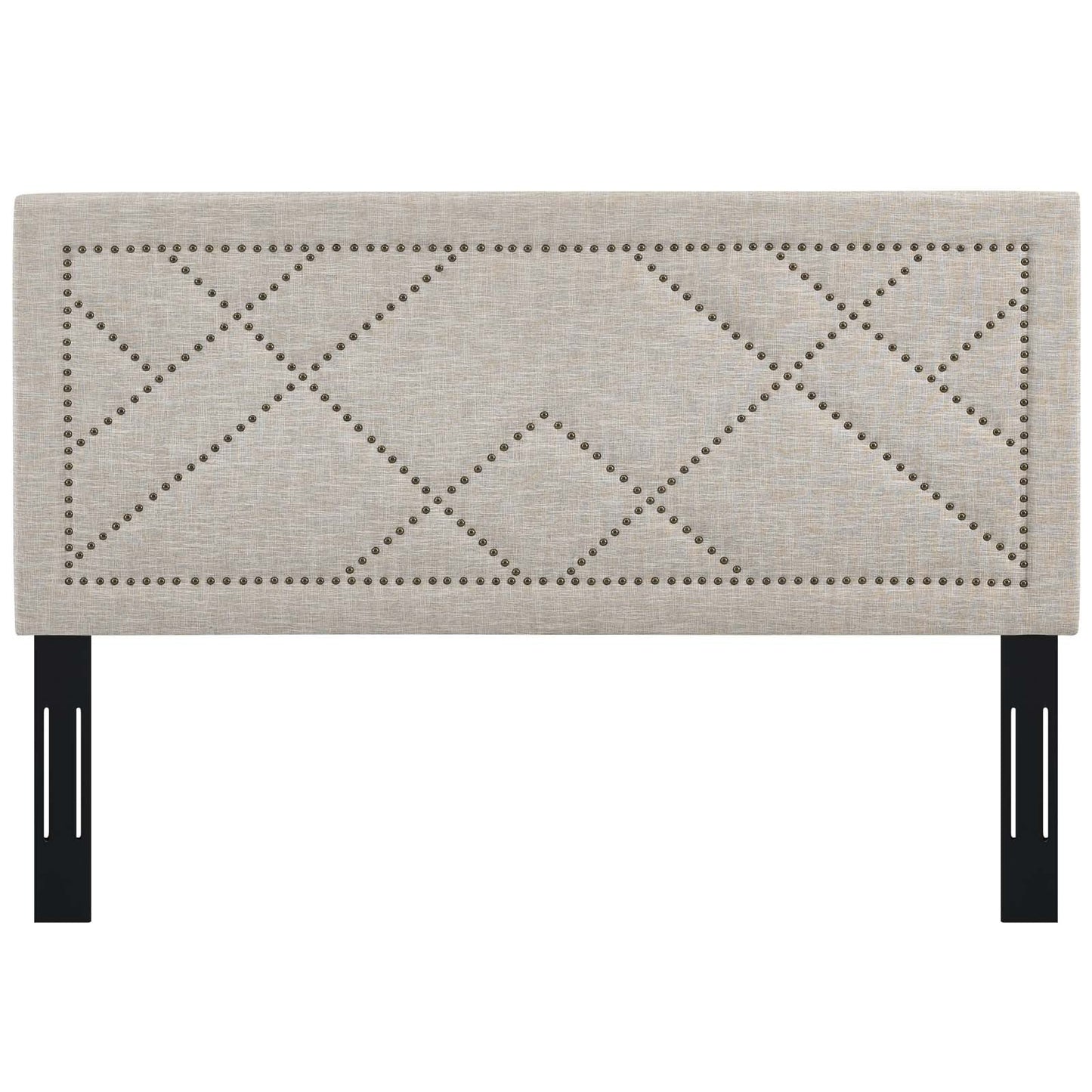 Modway Reese Nailhead King and California King Upholstered Linen Fabric Headboard