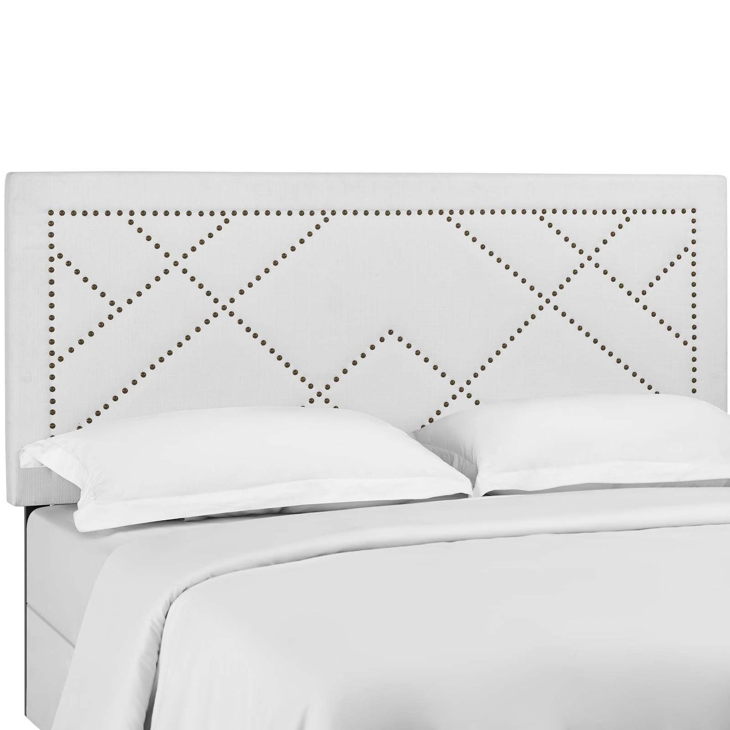 Modway Reese Nailhead King and California King Upholstered Linen Fabric Headboard