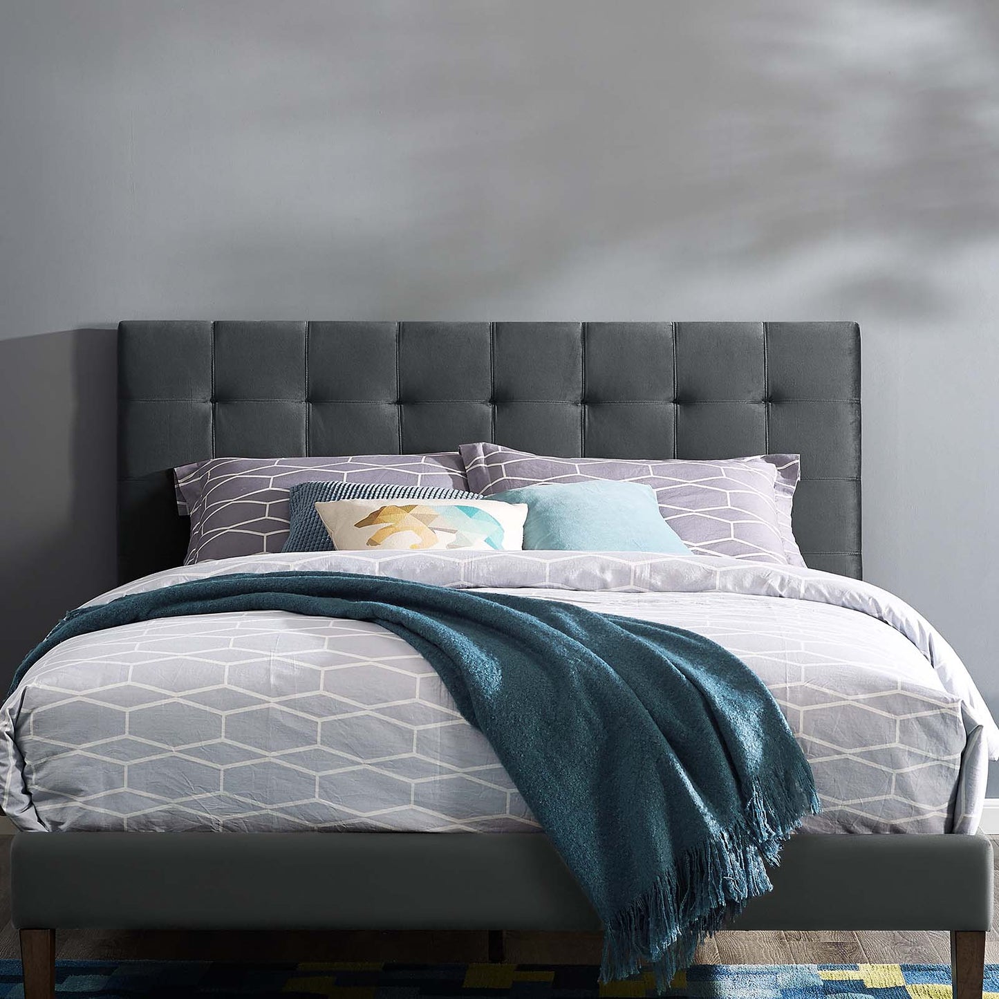 Modway Paisley Tufted Twin Upholstered Performance Velvet Headboard | Headboards | Modishstore-9