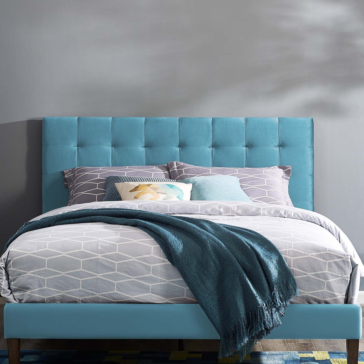 Modway Paisley Tufted Full / Queen Upholstered Performance Velvet Headboard | Headboards | Modishstore-13
