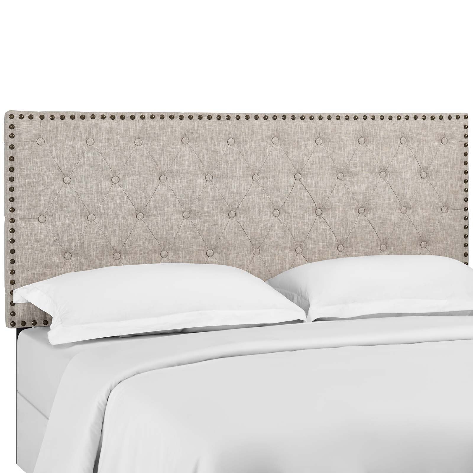 Modway Helena Tufted Twin Upholstered Linen Fabric Headboard | Headboards | 