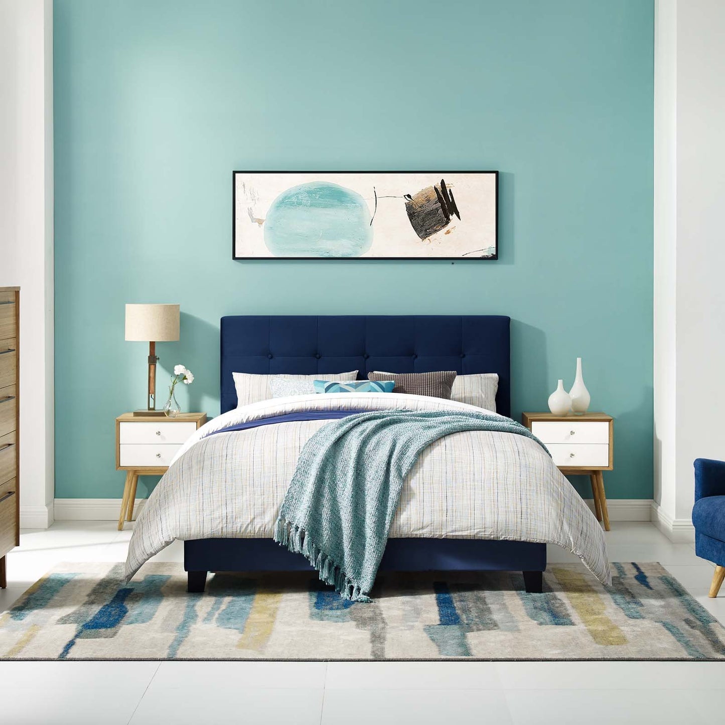 Modway Amira Full Upholstered Velvet Bed