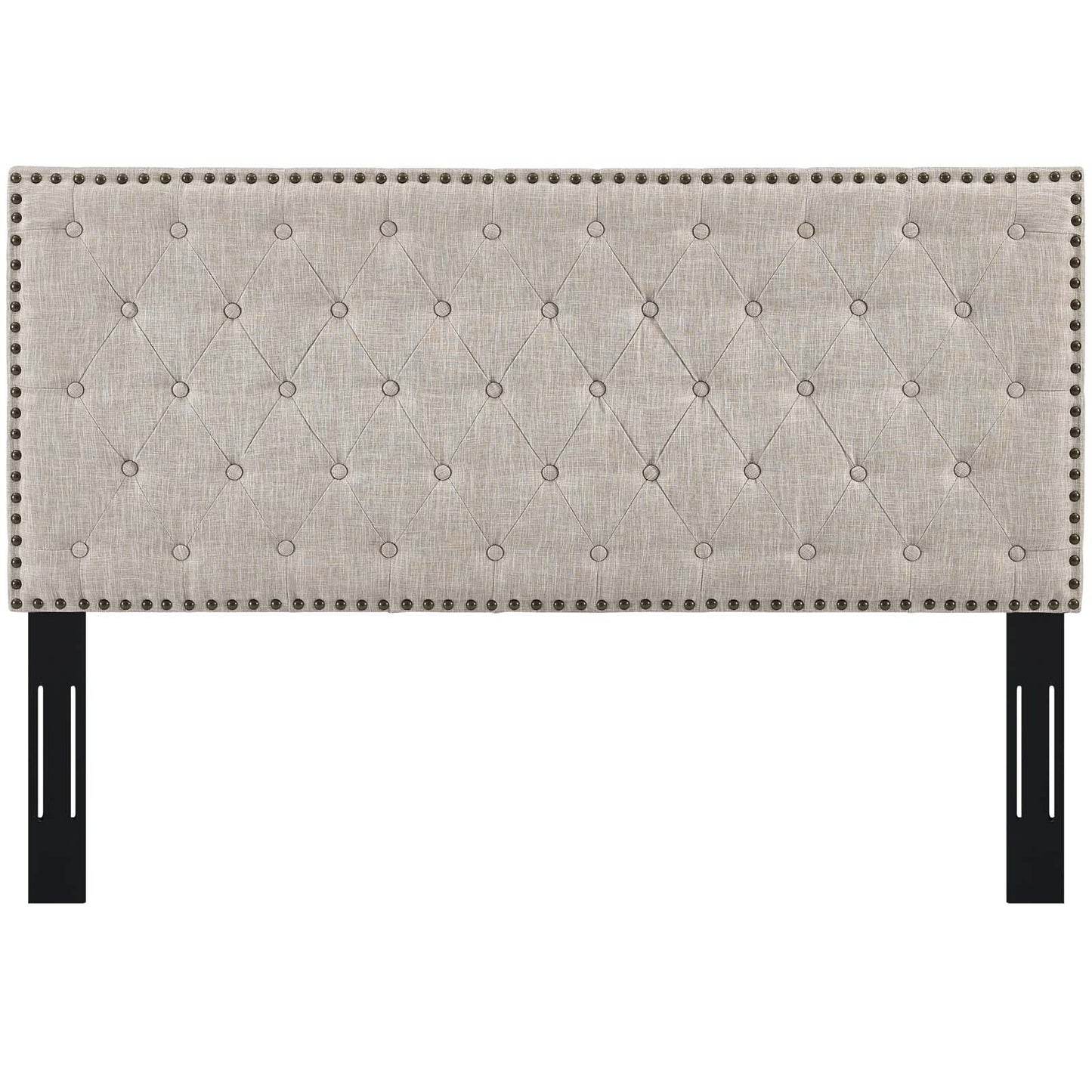 Modway Helena Tufted Full / Queen Upholstered Linen Fabric Headboard