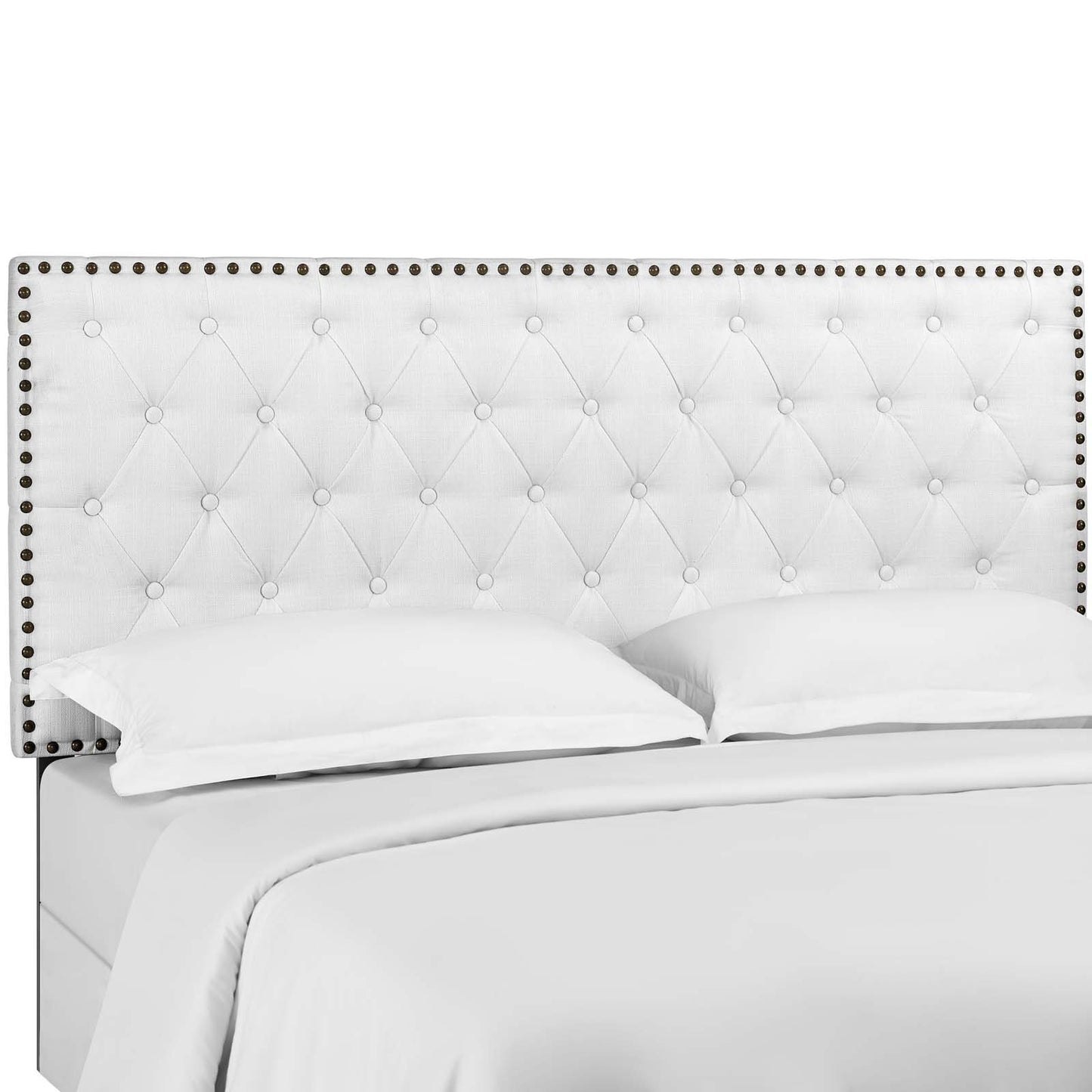 Modway Helena Tufted Full / Queen Upholstered Linen Fabric Headboard