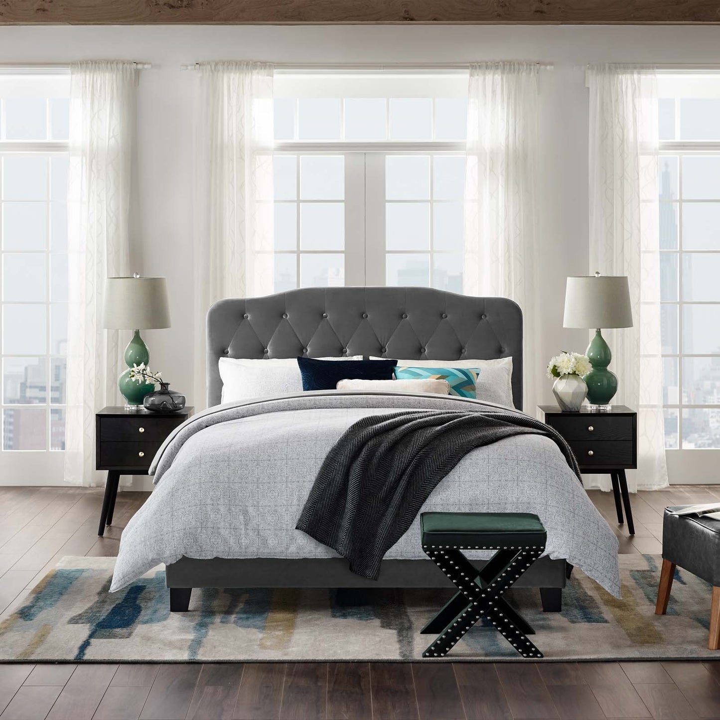 Modway Amelia King Performance Velvet Bed