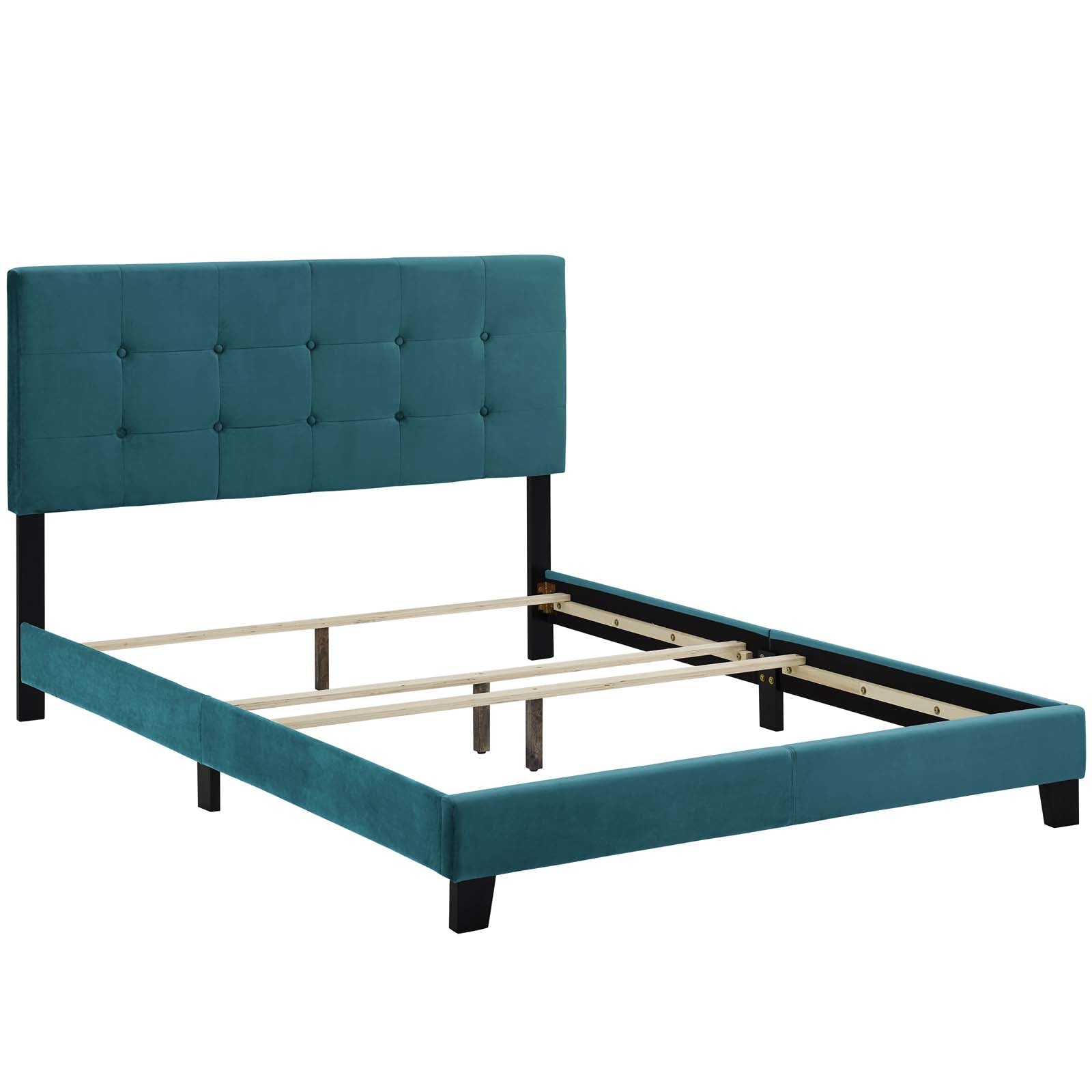 Amira Queen Performance Velvet Bed By Modway - MOD-5867 | Beds - 3