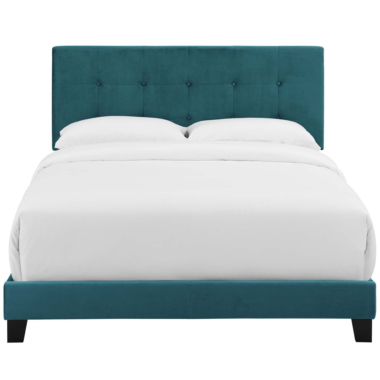 Amira Queen Performance Velvet Bed By Modway - MOD-5867 | Beds - 6