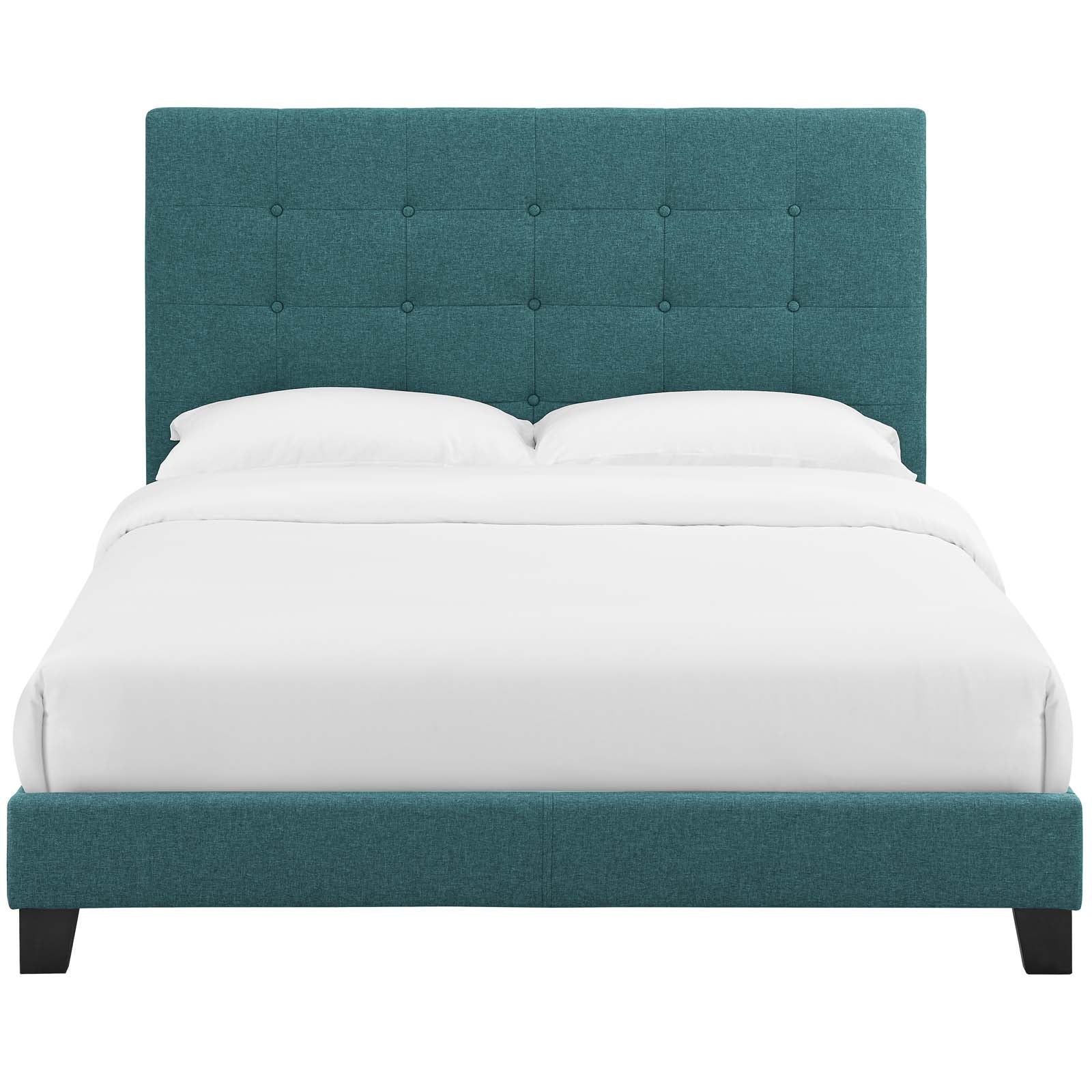 Modway Melanie Twin Tufted Button Upholstered Fabric Platform Bed | Beds | Modishstore-15