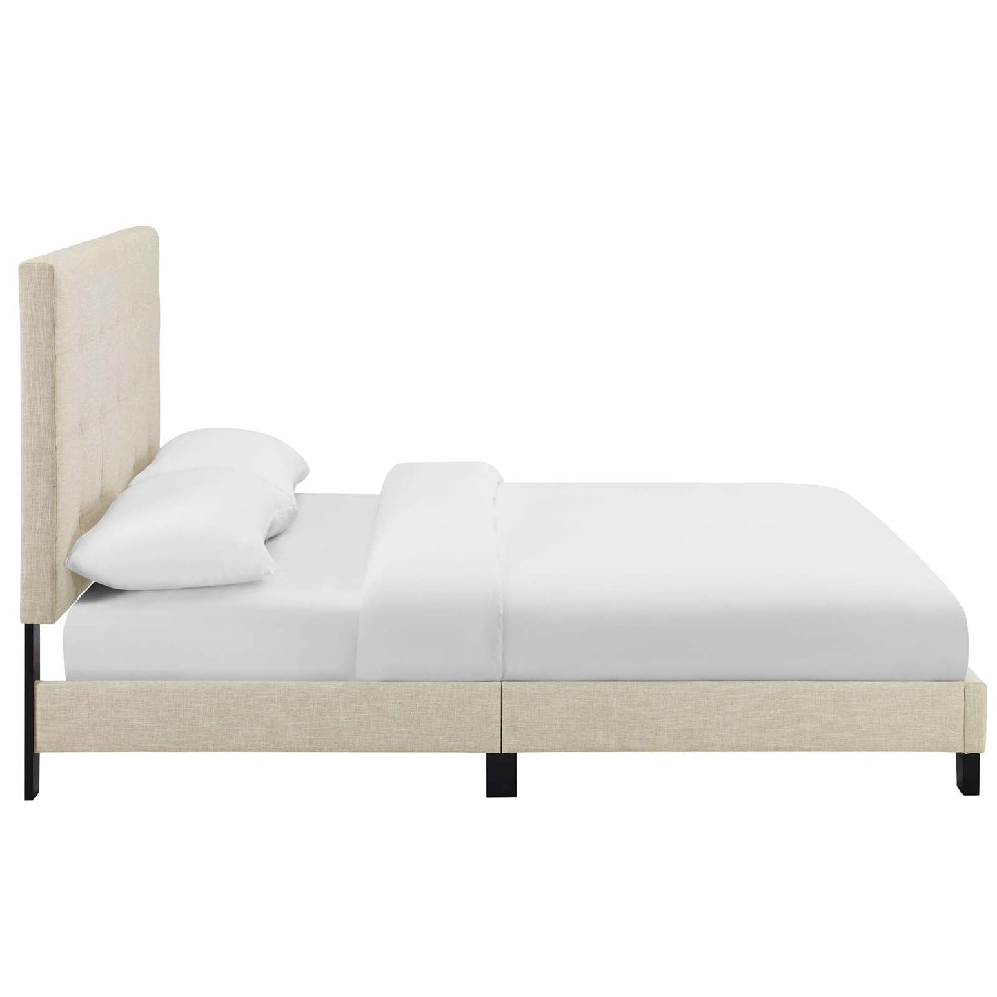 Modway Melanie Queen Tufted Button Upholstered Fabric Platform Bed | Beds | Modishstore-10
