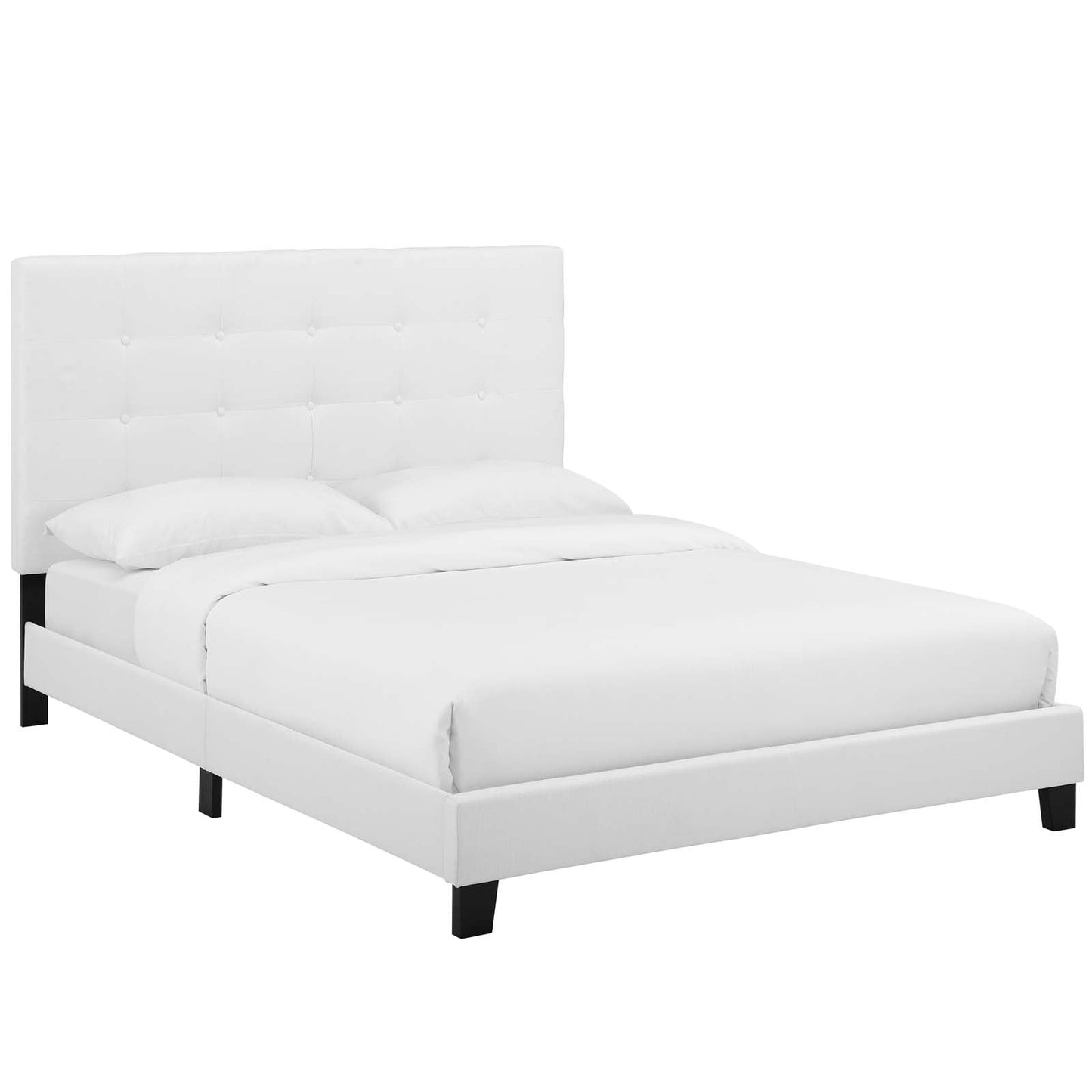 Modway Melanie Queen Tufted Button Upholstered Fabric Platform Bed | Beds | Modishstore-4