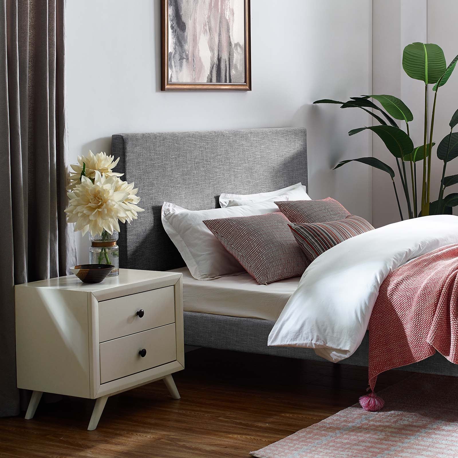 Modway Taylor Full / Queen Upholstered Linen Fabric Headboard | Headboards | Modishstore-16