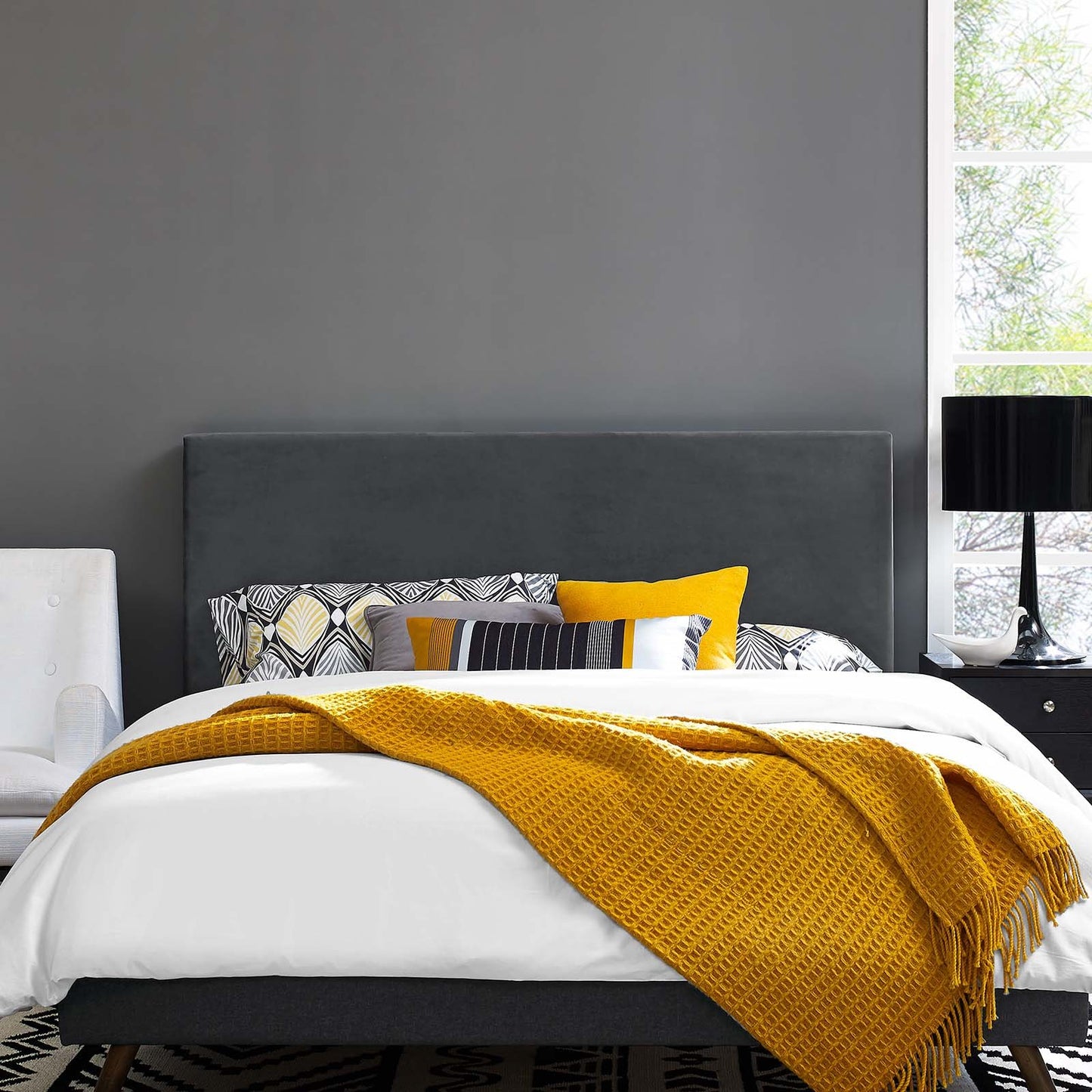 Modway Taylor Full / Queen Upholstered Performance Velvet Headboard