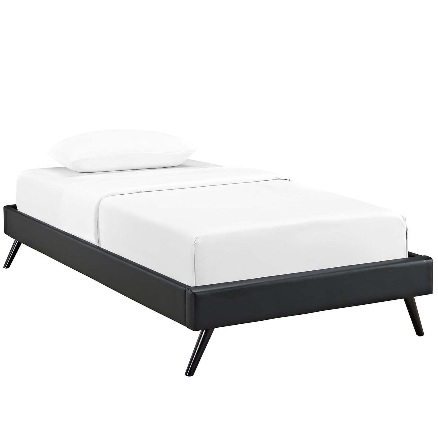 Modway Loryn Twin Vinyl Bed Frame with Round Splayed Legs