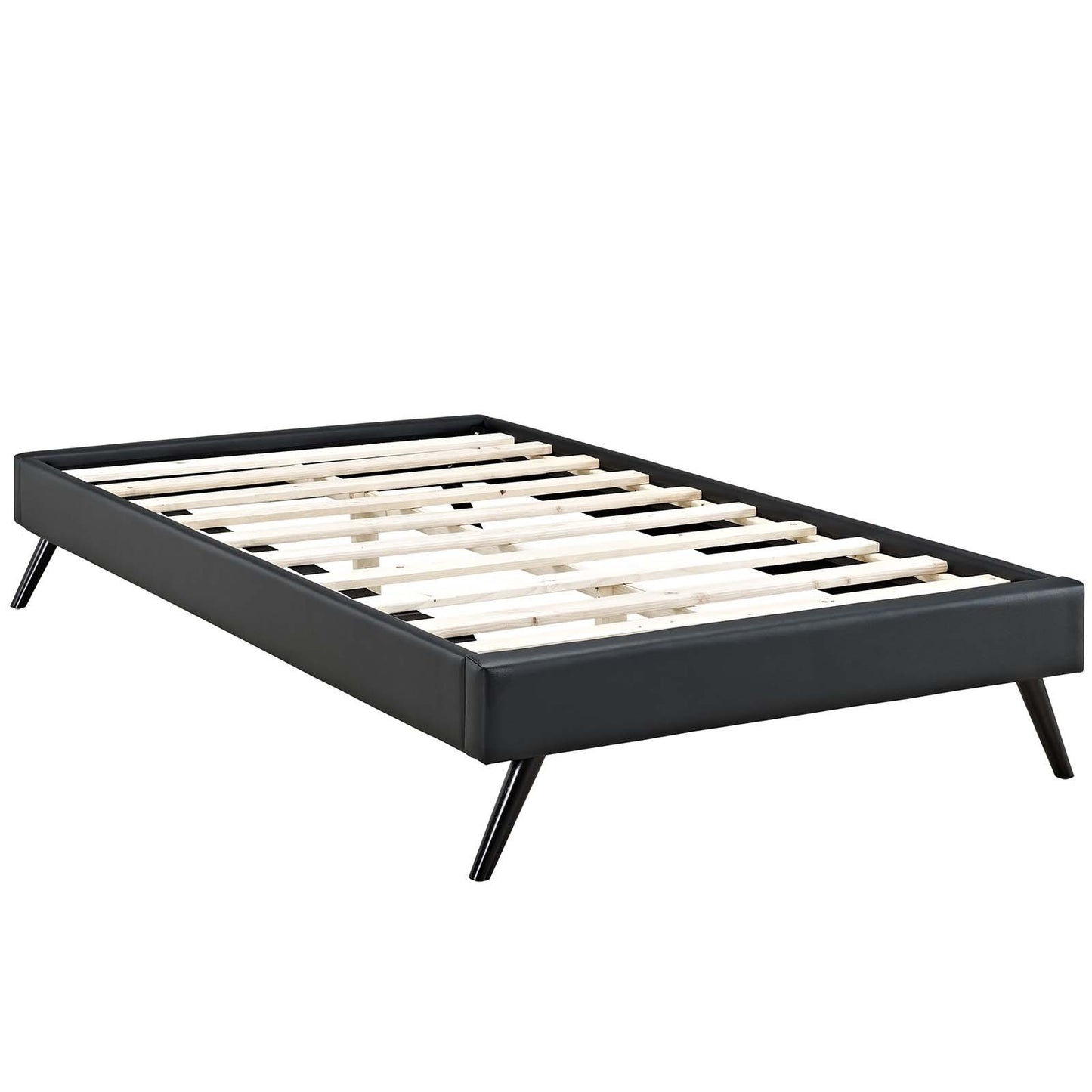 Modway Loryn Twin Vinyl Bed Frame with Round Splayed Legs