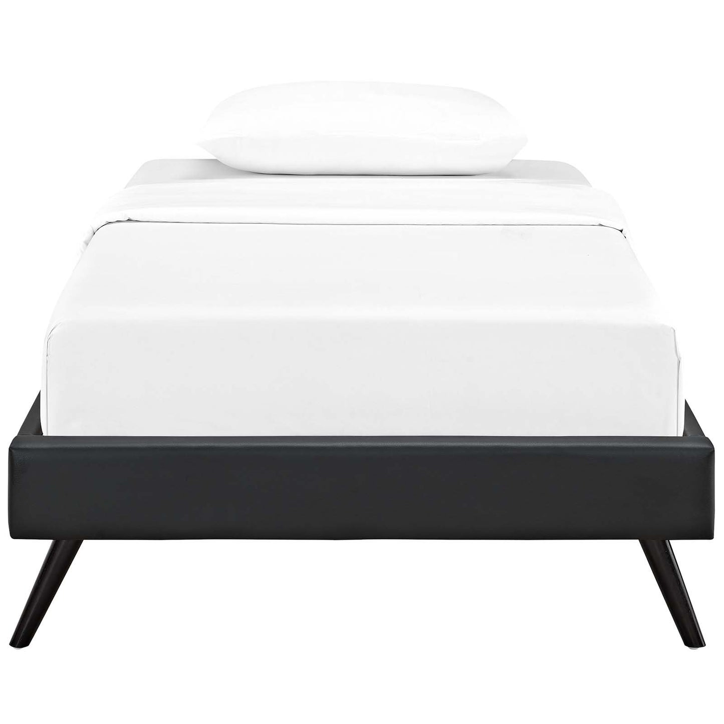 Modway Loryn Twin Vinyl Bed Frame with Round Splayed Legs
