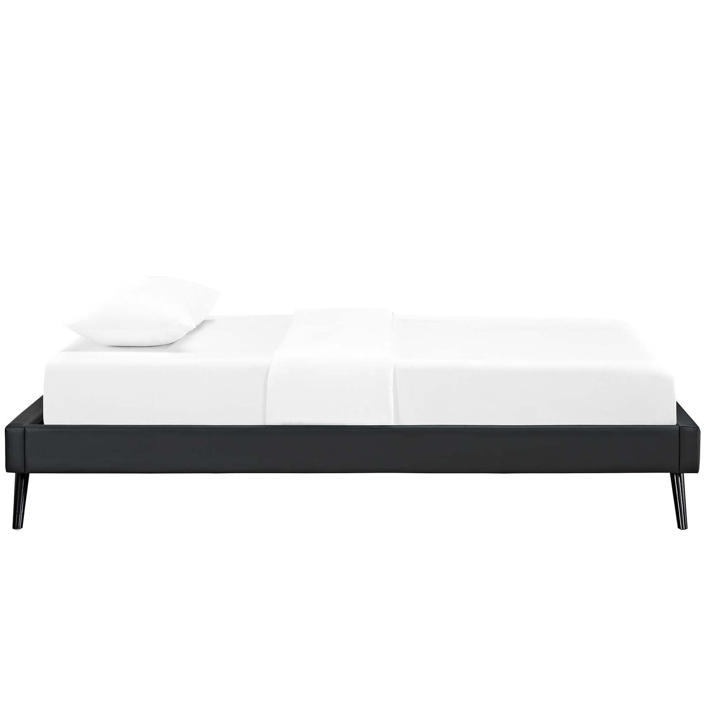 Modway Loryn Twin Vinyl Bed Frame with Round Splayed Legs
