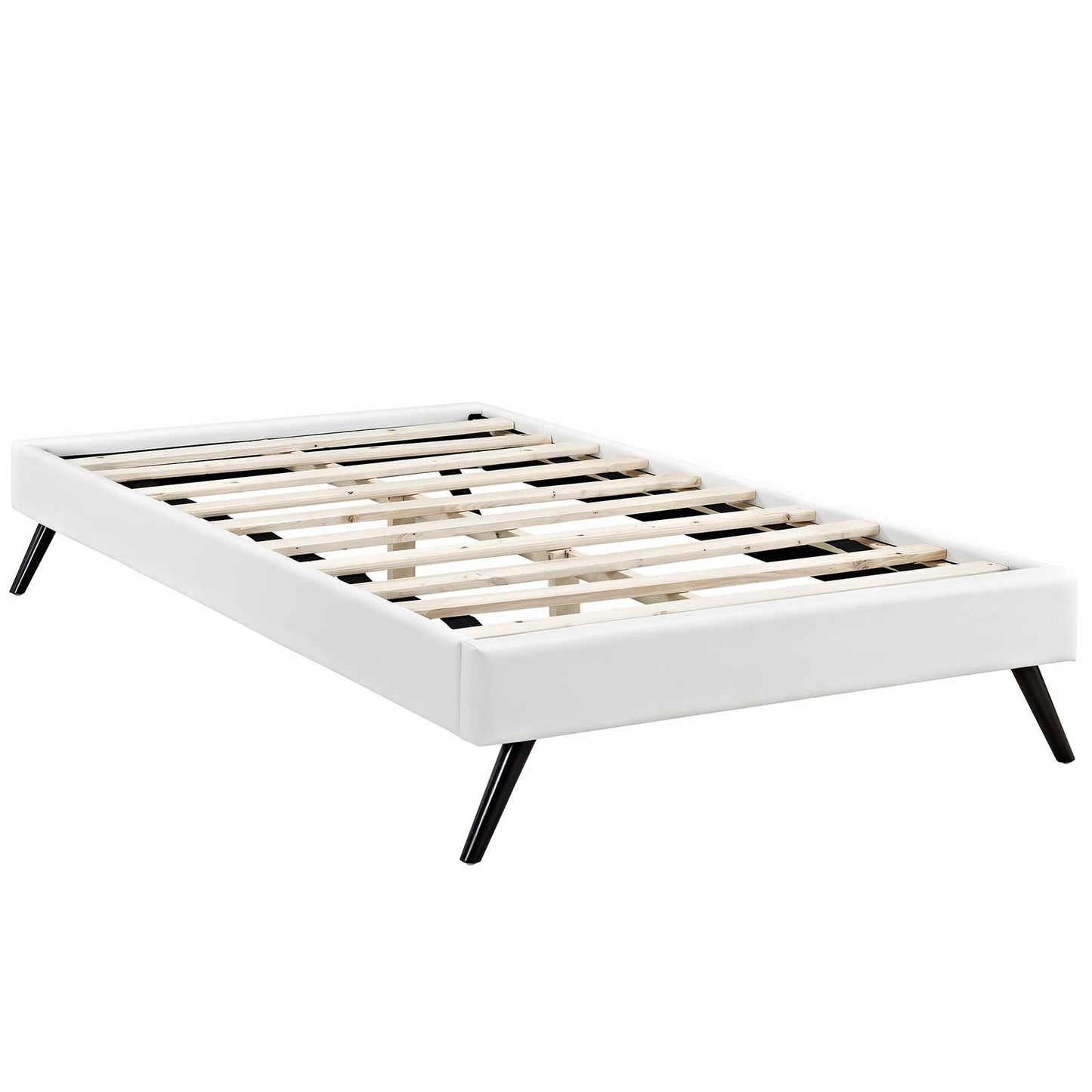Modway Loryn Twin Vinyl Bed Frame with Round Splayed Legs