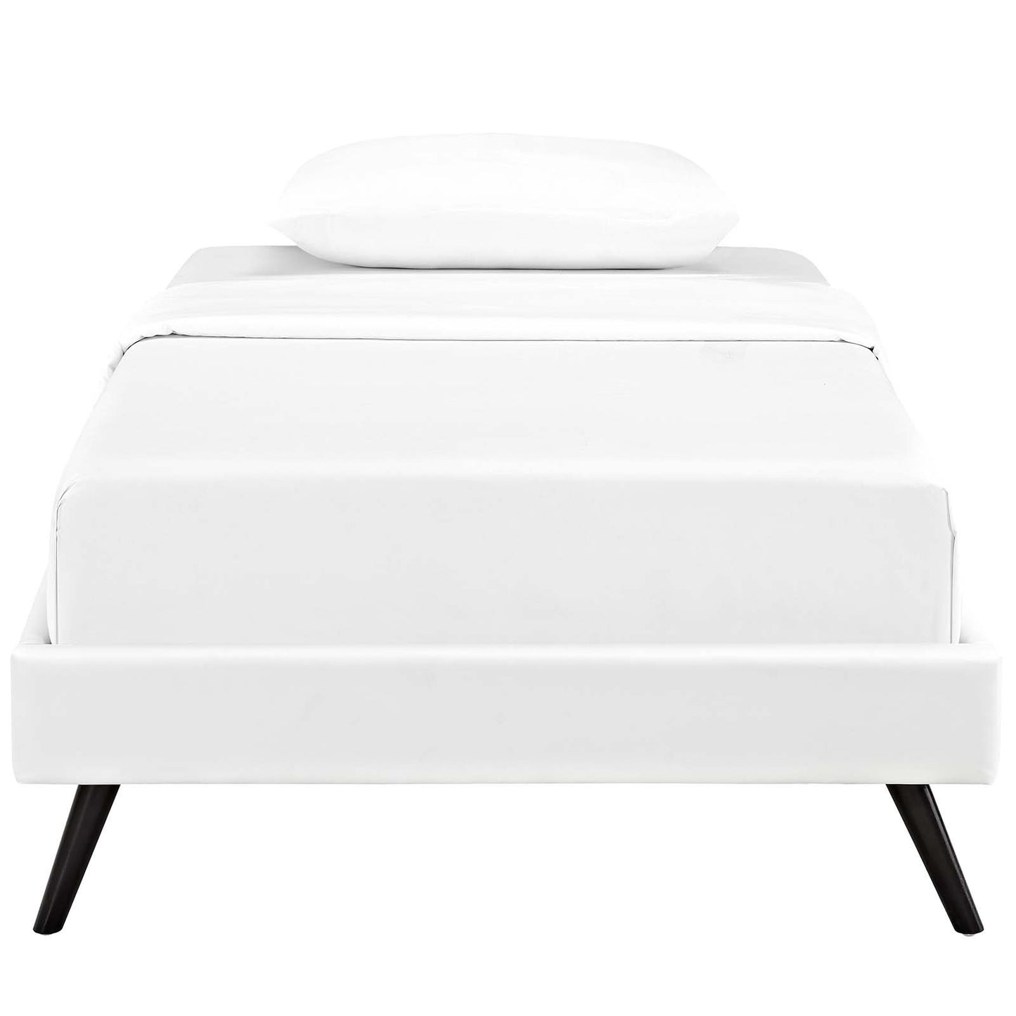 Modway Loryn Twin Vinyl Bed Frame with Round Splayed Legs