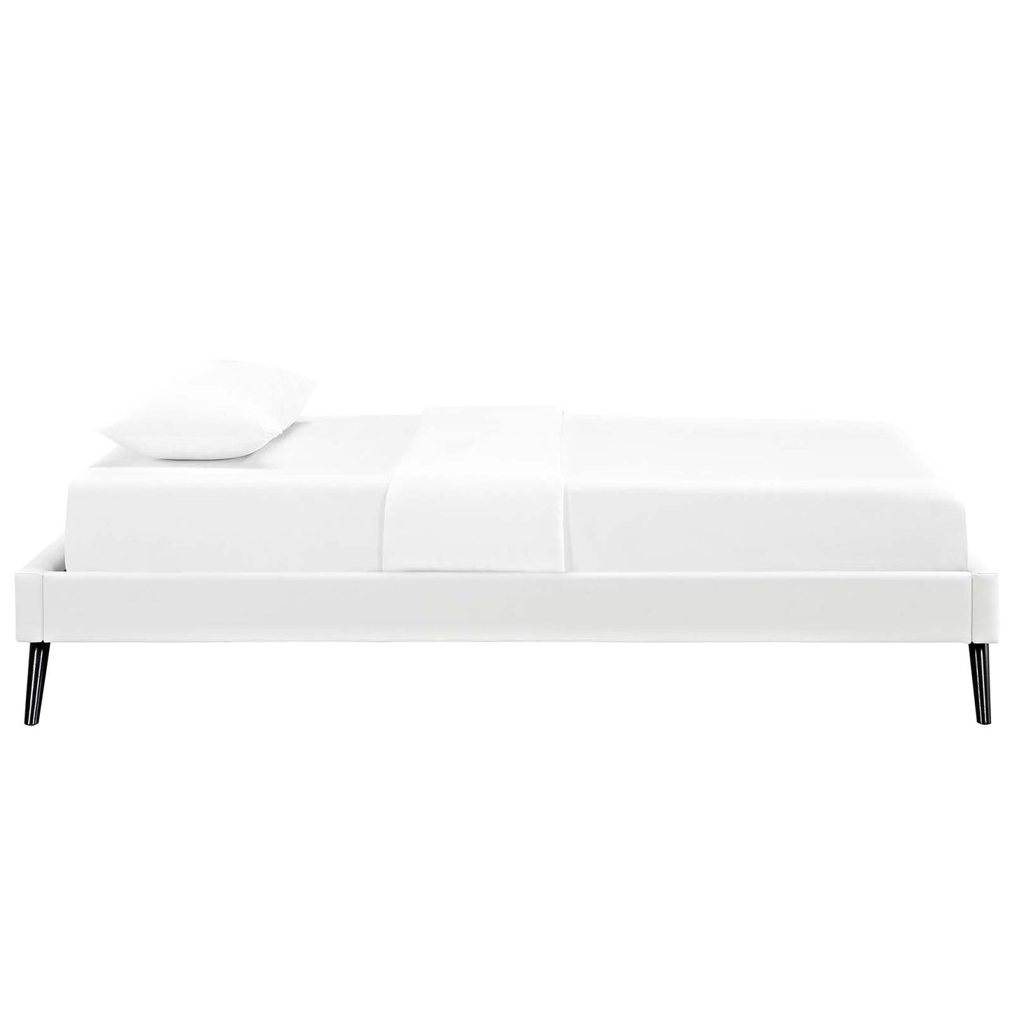 Modway Loryn Twin Vinyl Bed Frame with Round Splayed Legs