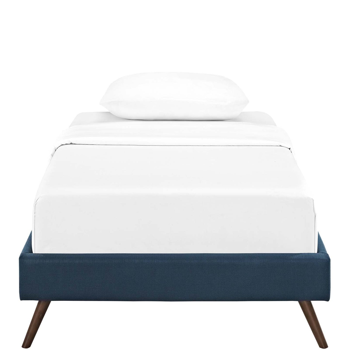Modway Loryn Twin Fabric Bed Frame with Round Splayed Legs