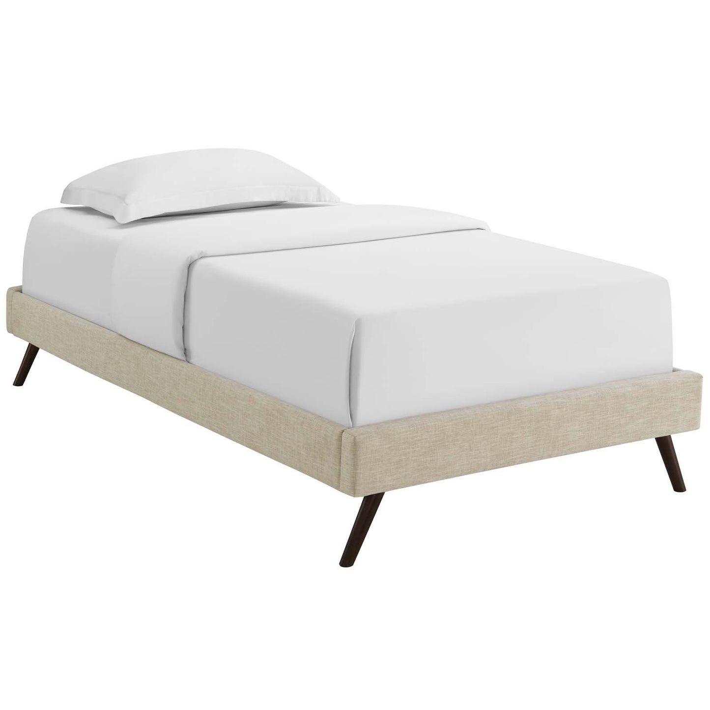 Modway Loryn Twin Fabric Bed Frame with Round Splayed Legs