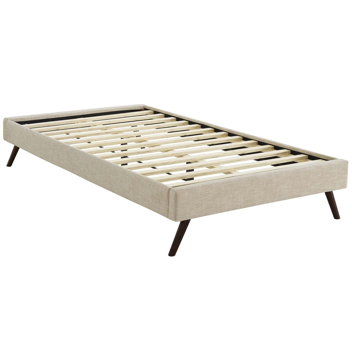 Modway Loryn Twin Fabric Bed Frame with Round Splayed Legs