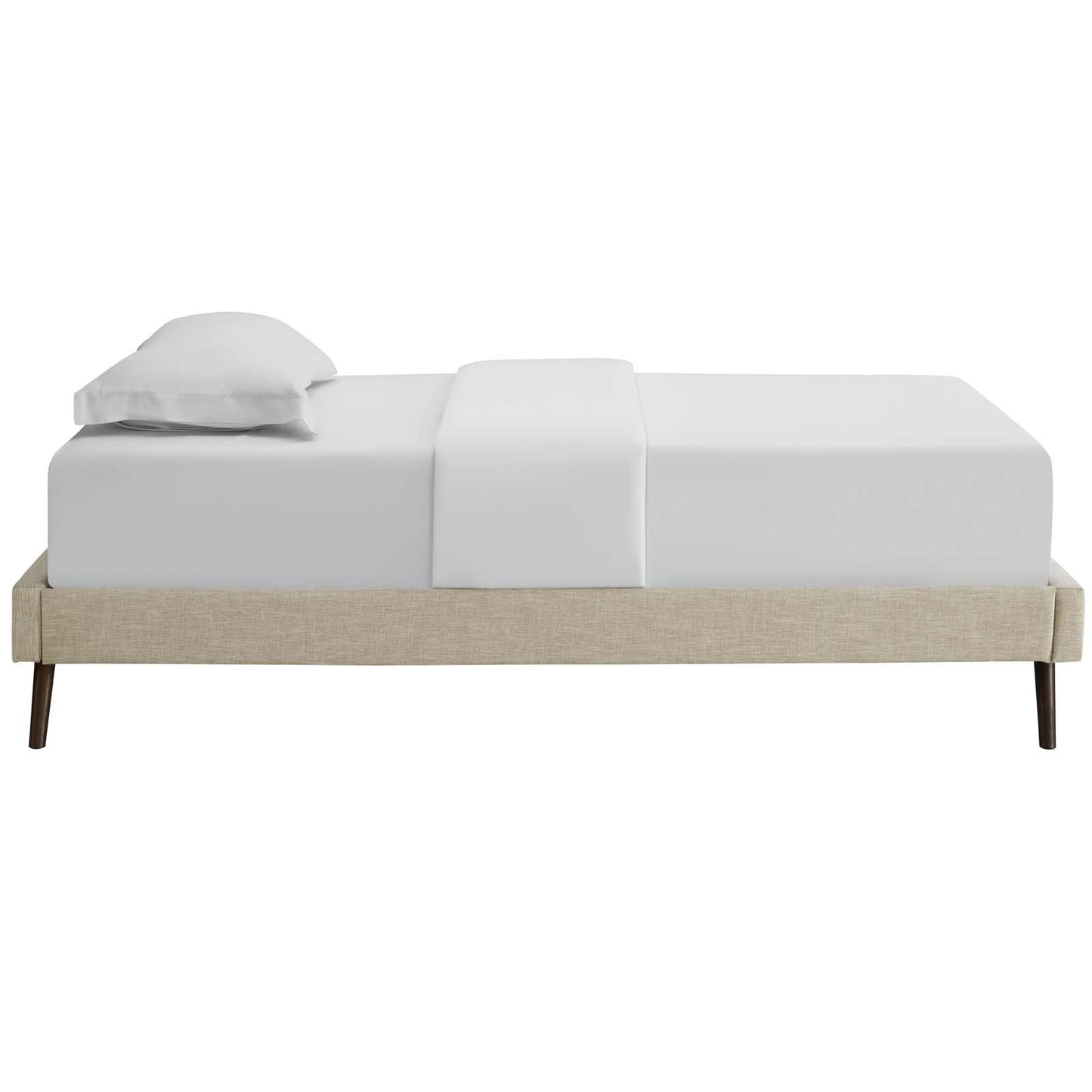 Modway Loryn Twin Fabric Bed Frame with Round Splayed Legs