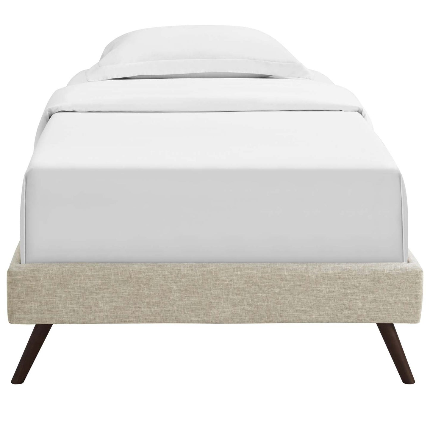 Modway Loryn Twin Fabric Bed Frame with Round Splayed Legs