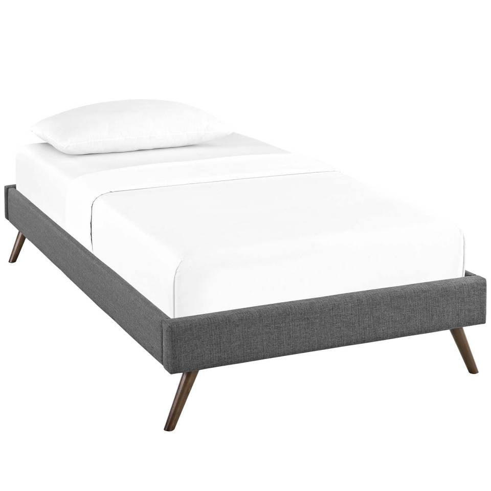 Modway Loryn Twin Fabric Bed Frame with Round Splayed Legs | Beds | Modishstore-10