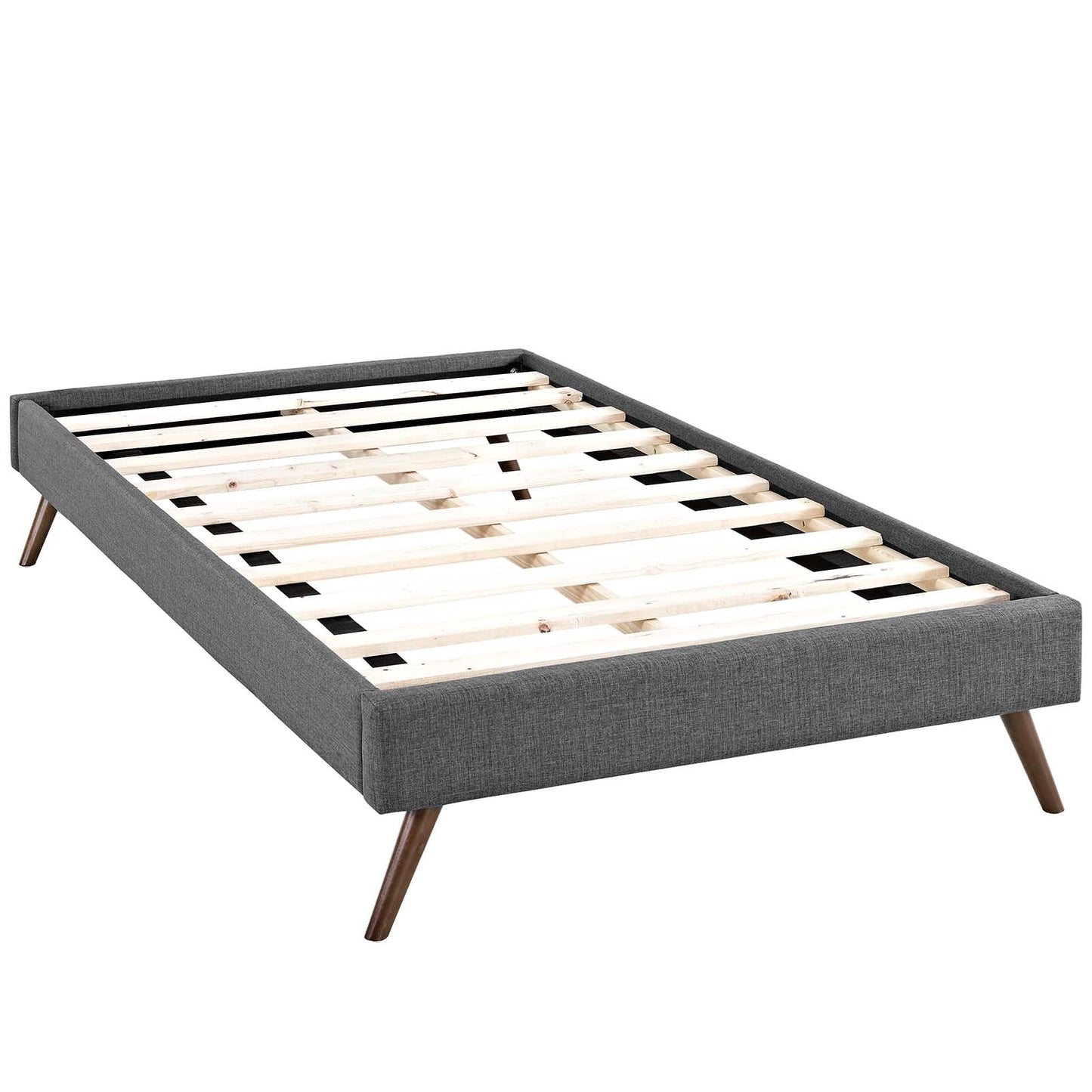 Modway Loryn Twin Fabric Bed Frame with Round Splayed Legs | Beds | Modishstore-11