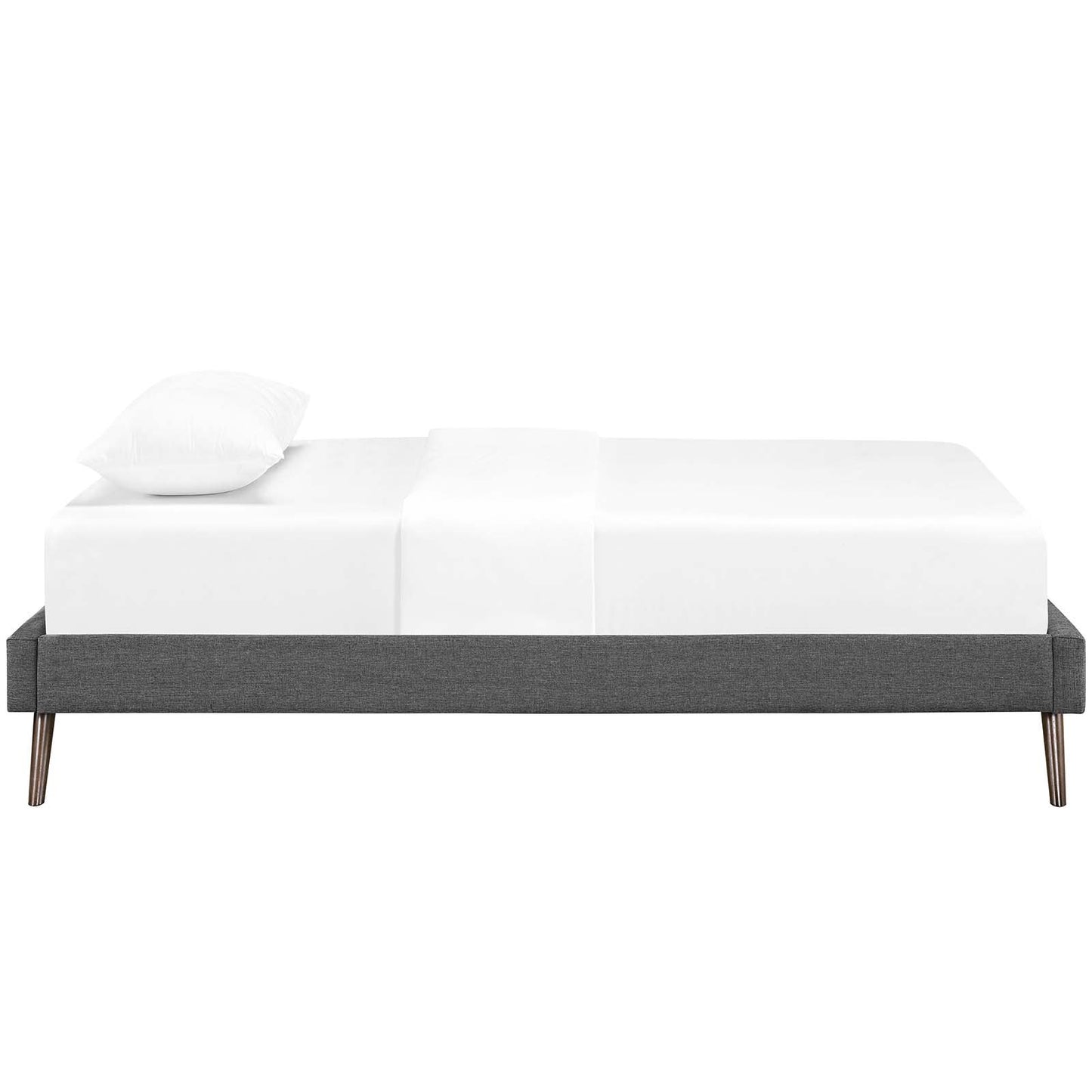 Modway Loryn Twin Fabric Bed Frame with Round Splayed Legs