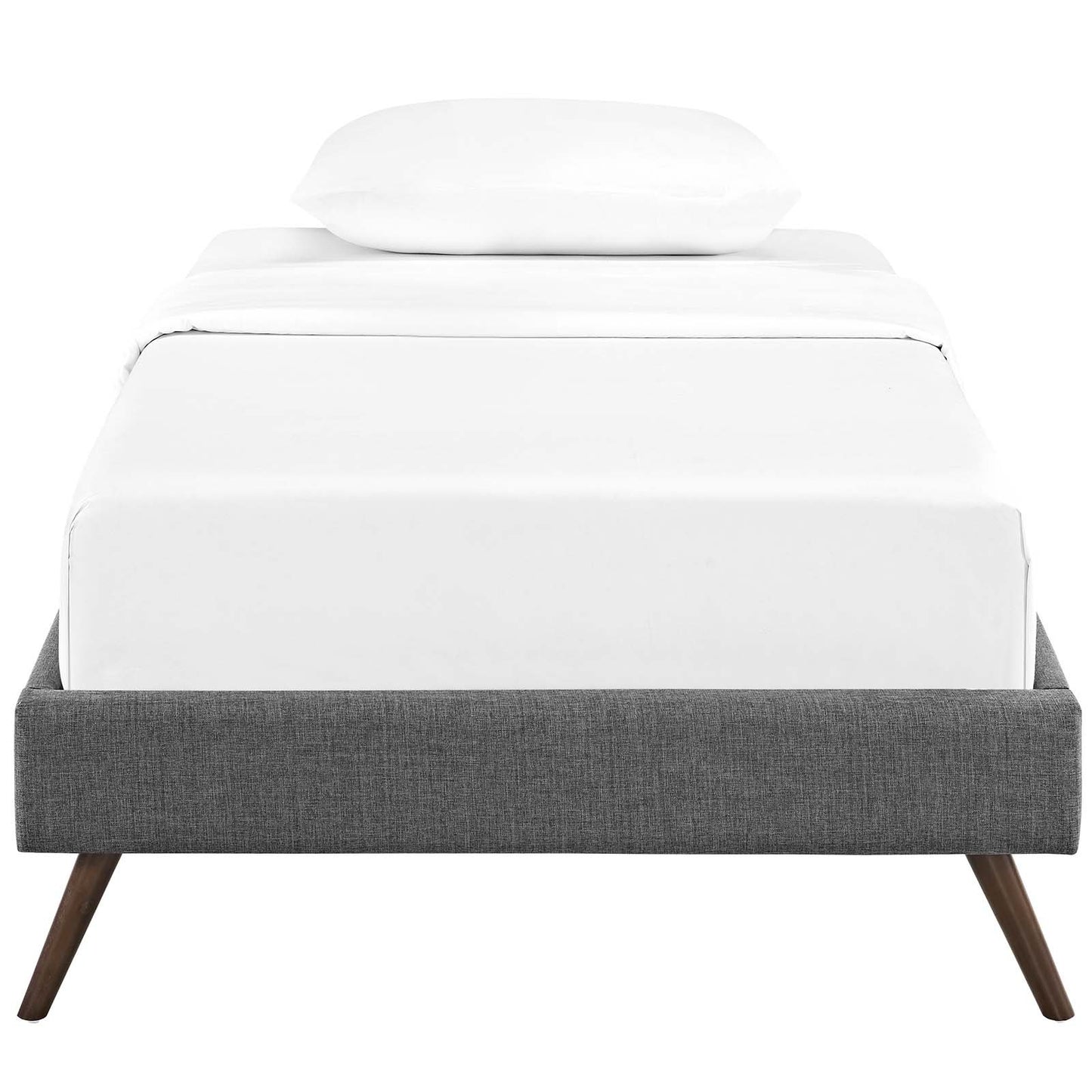 Modway Loryn Twin Fabric Bed Frame with Round Splayed Legs