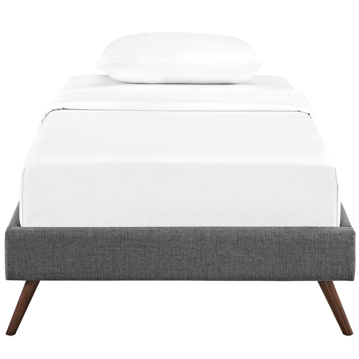 Modway Loryn Twin Fabric Bed Frame with Round Splayed Legs | Beds | Modishstore-13