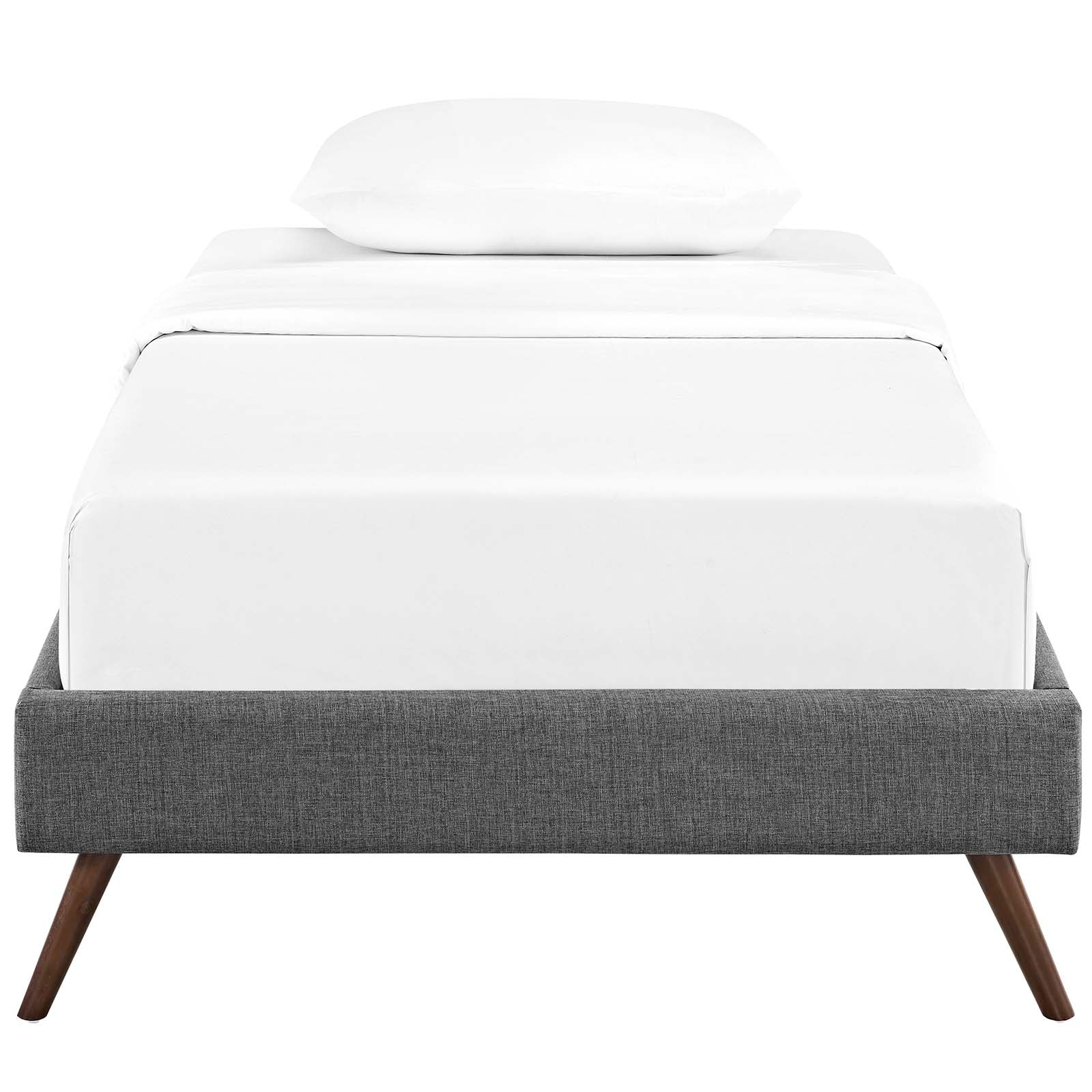 Modway Loryn Twin Fabric Bed Frame with Round Splayed Legs | Beds | Modishstore-13