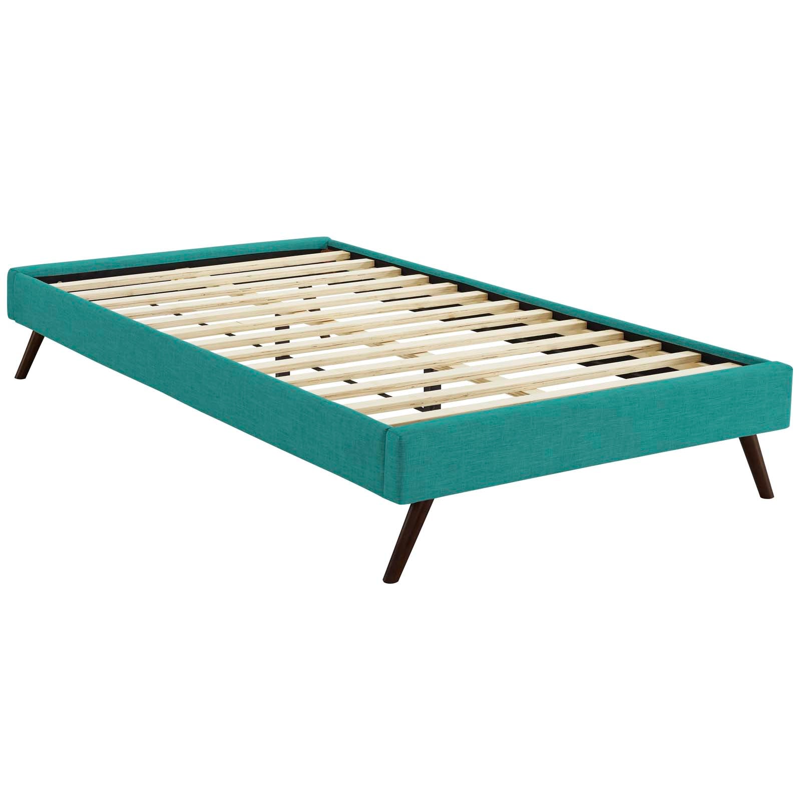 Modway Loryn Twin Fabric Bed Frame with Round Splayed Legs | Beds | Modishstore-15