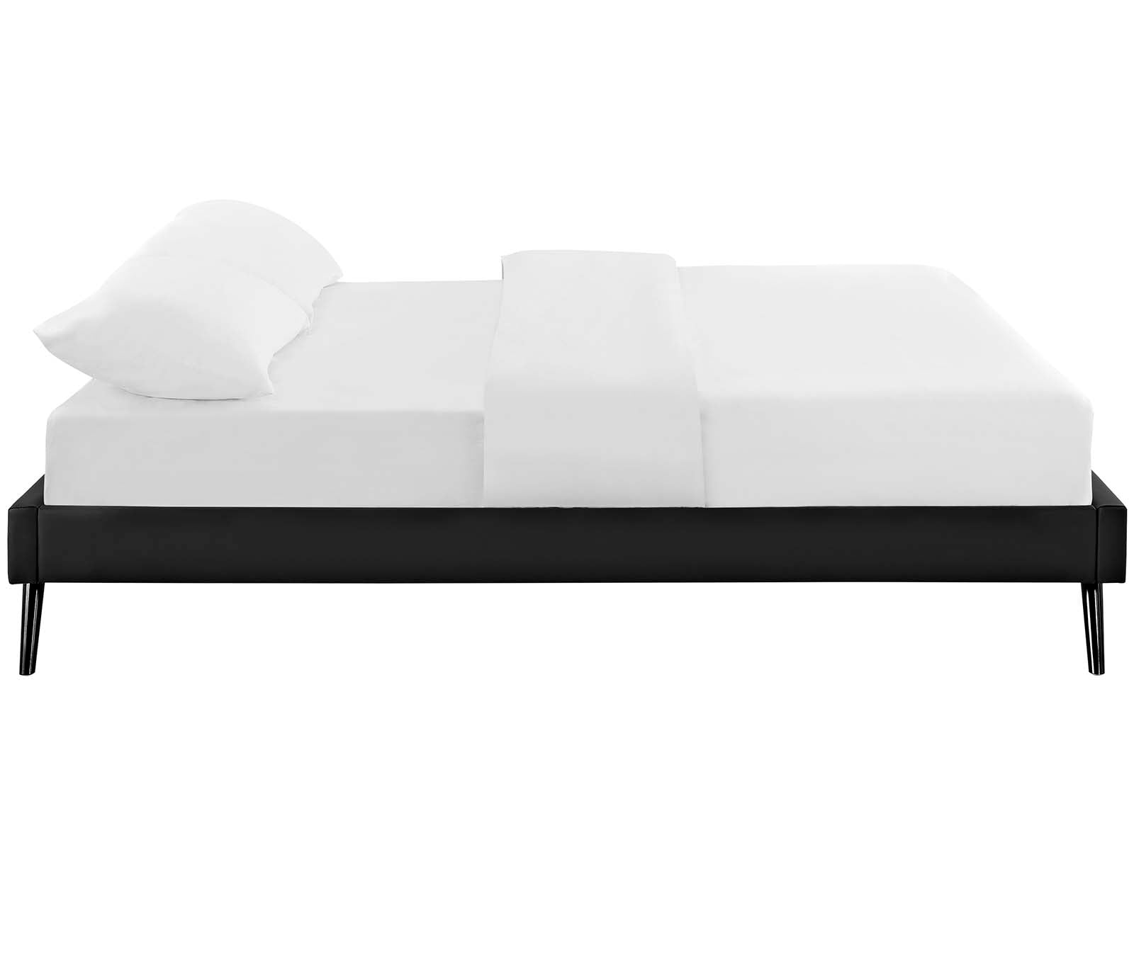 Modway Loryn Queen Vinyl Bed Frame with Round Splayed Legs | Beds | Modishstore-8