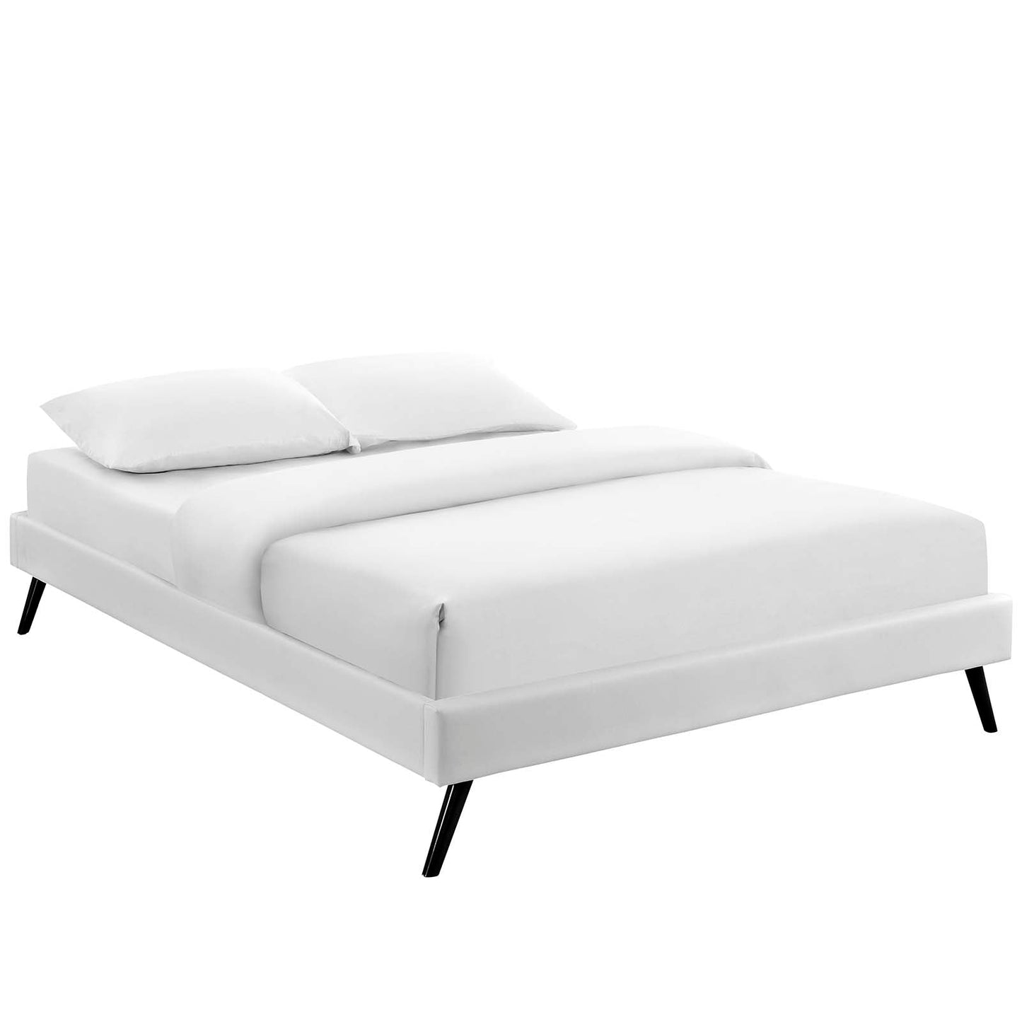 Modway Loryn Queen Vinyl Bed Frame with Round Splayed Legs | Beds | Modishstore-2