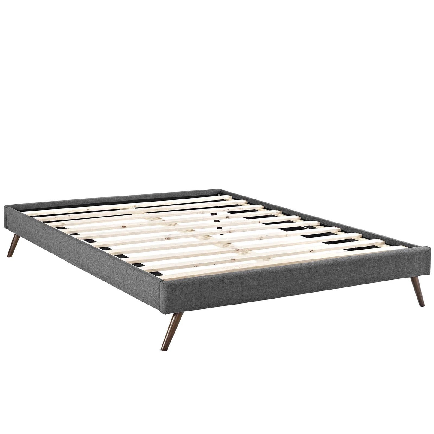Modway Loryn Queen Fabric Bed Frame with Round Splayed Legs
