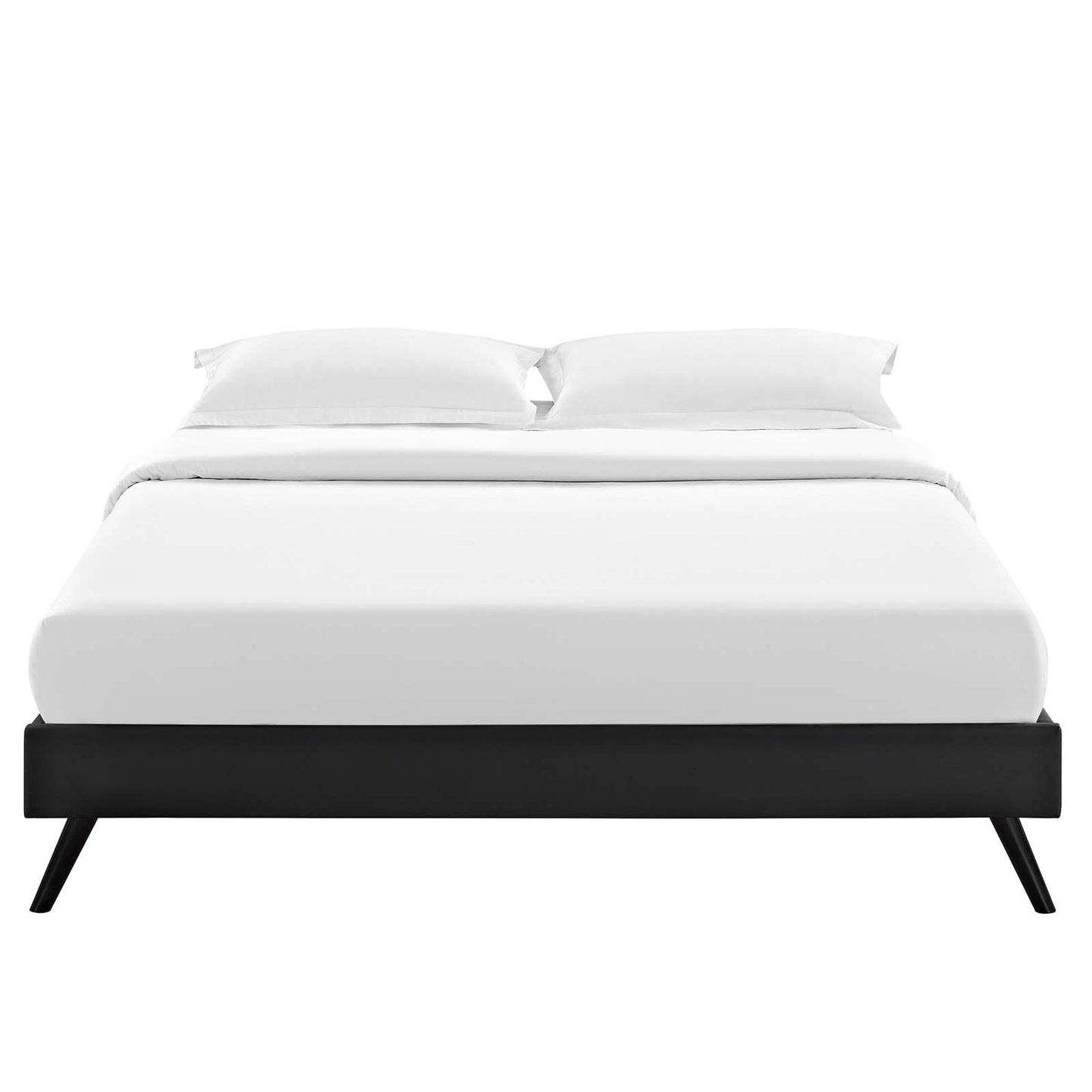 Modway Loryn King Vinyl Bed Frame with Round Splayed Legs