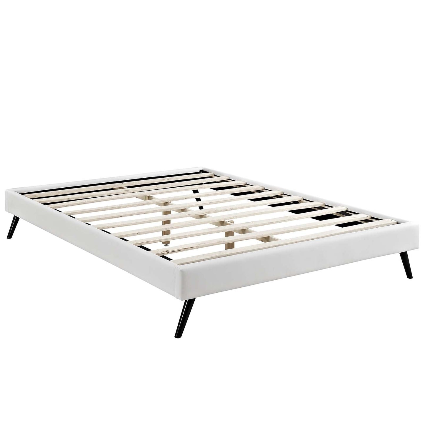 Modway Loryn King Vinyl Bed Frame with Round Splayed Legs