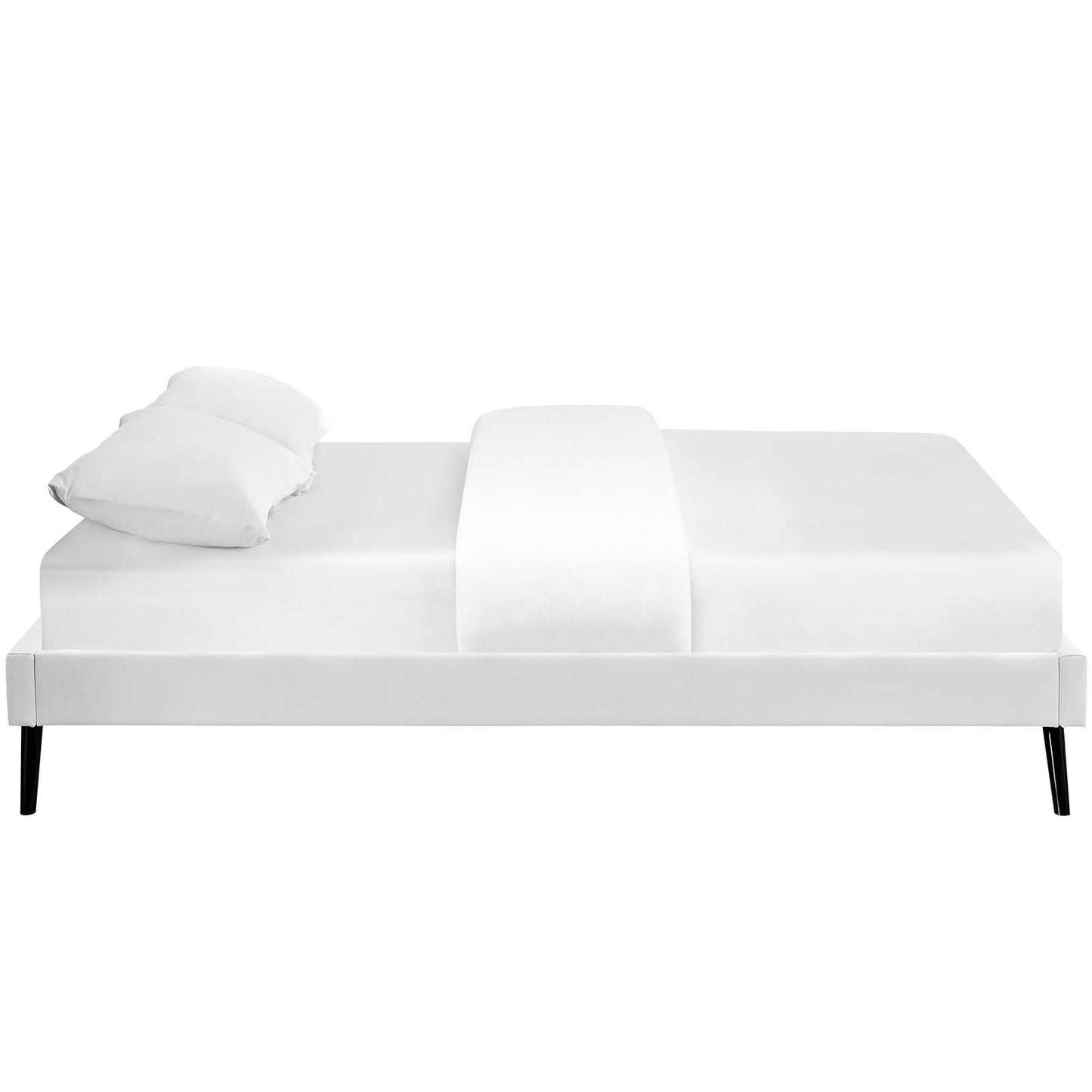 Modway Loryn King Vinyl Bed Frame with Round Splayed Legs