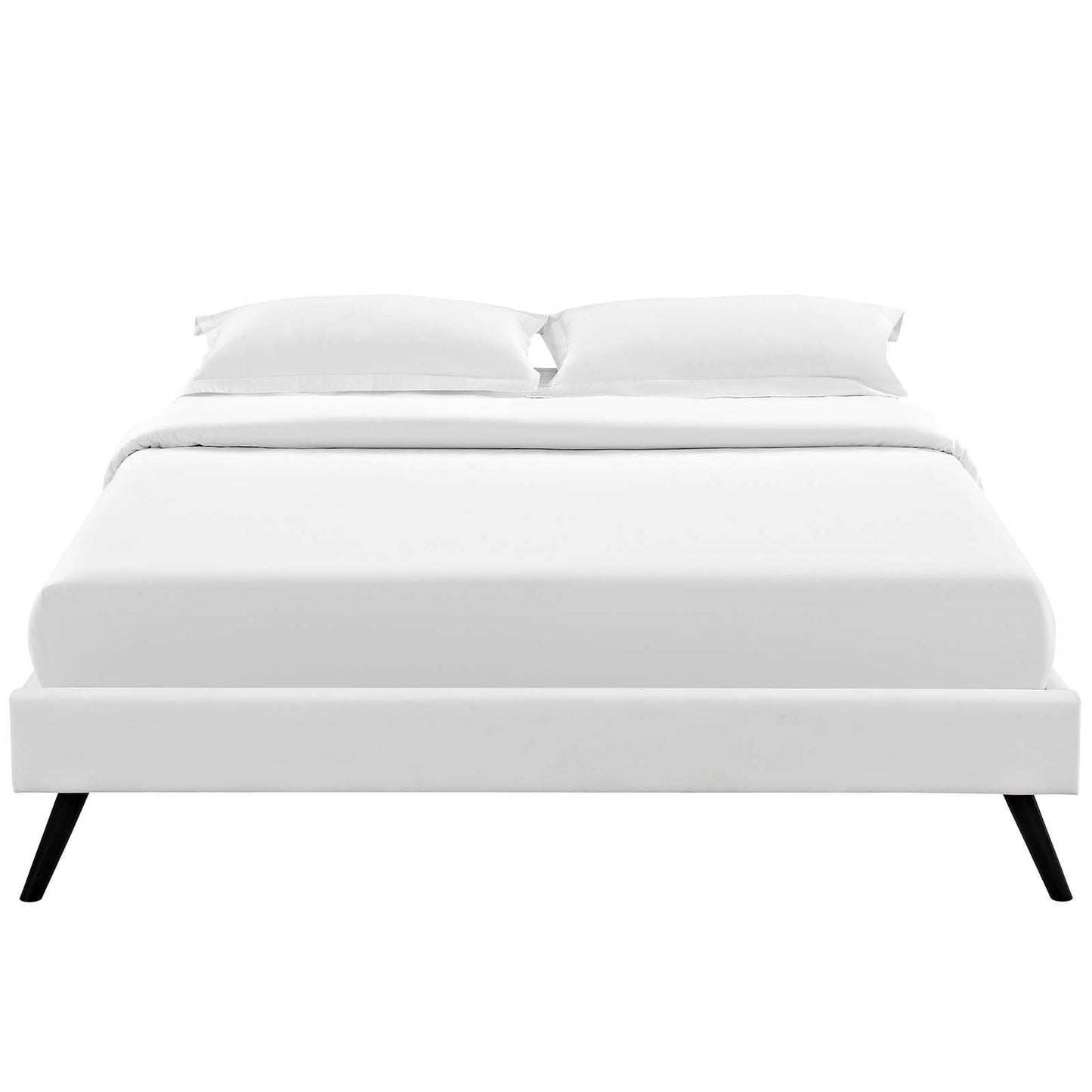 Modway Loryn King Vinyl Bed Frame with Round Splayed Legs