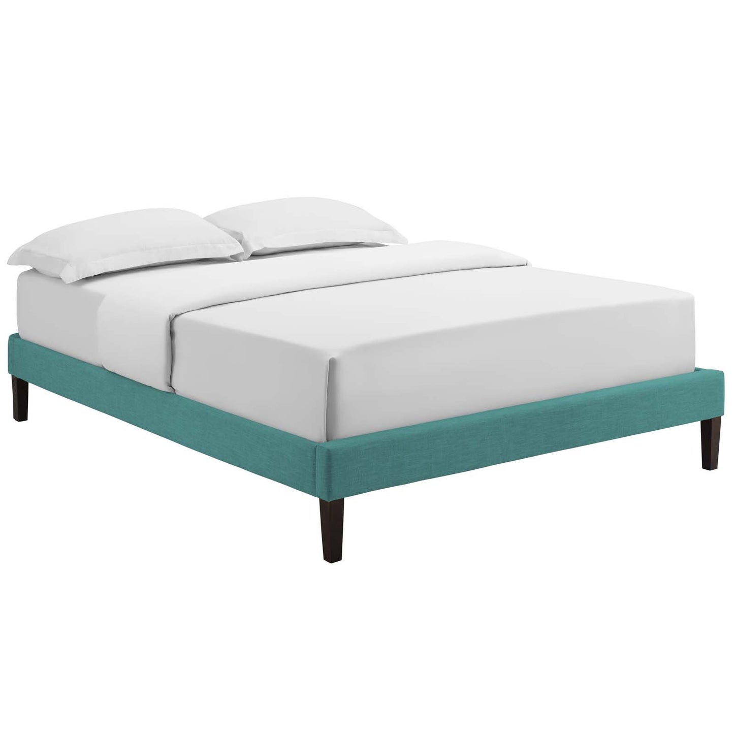Modway Tessie Full Fabric Bed Frame with Squared Tapered Legs Teal
