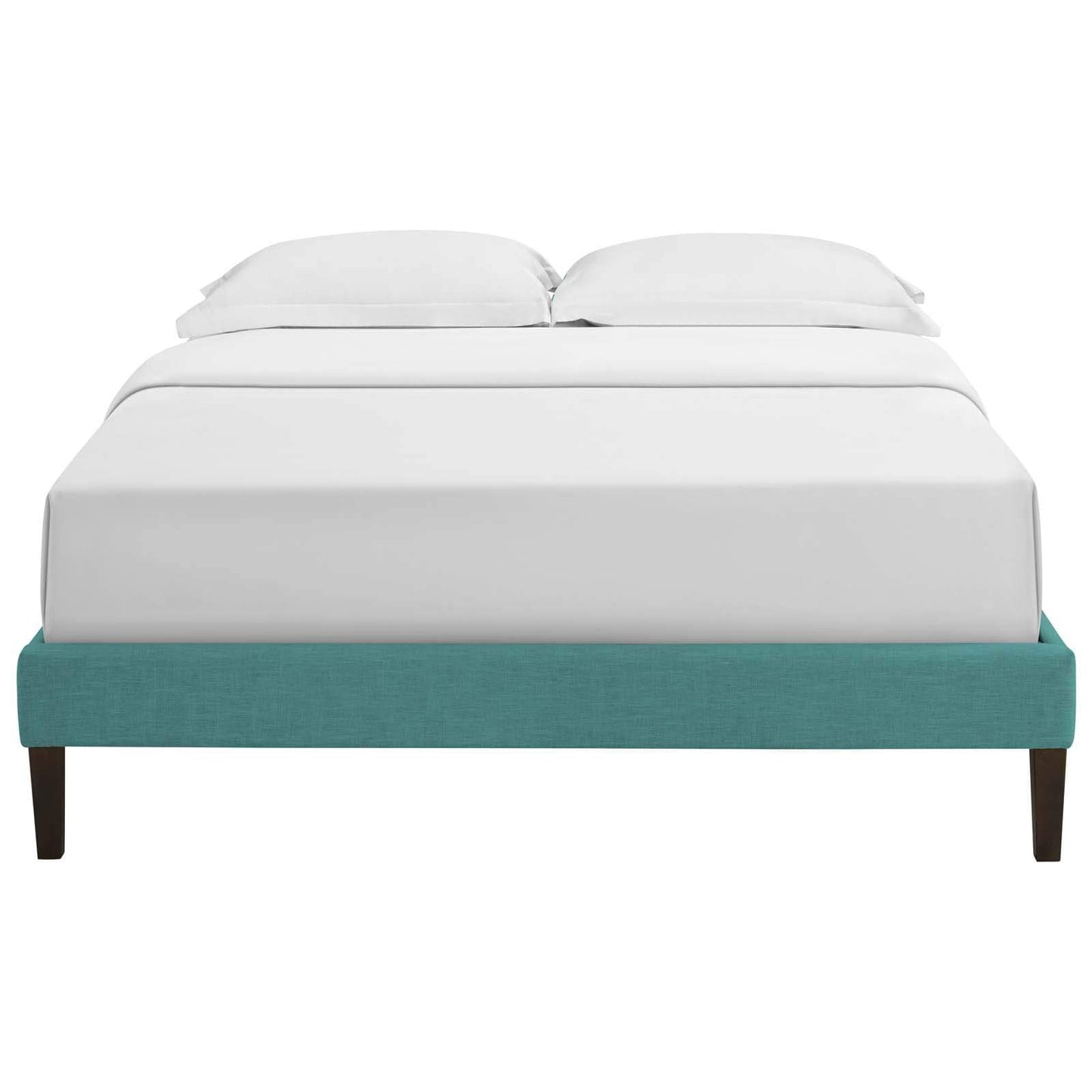 Modway Tessie Full Fabric Bed Frame with Squared Tapered Legs Teal