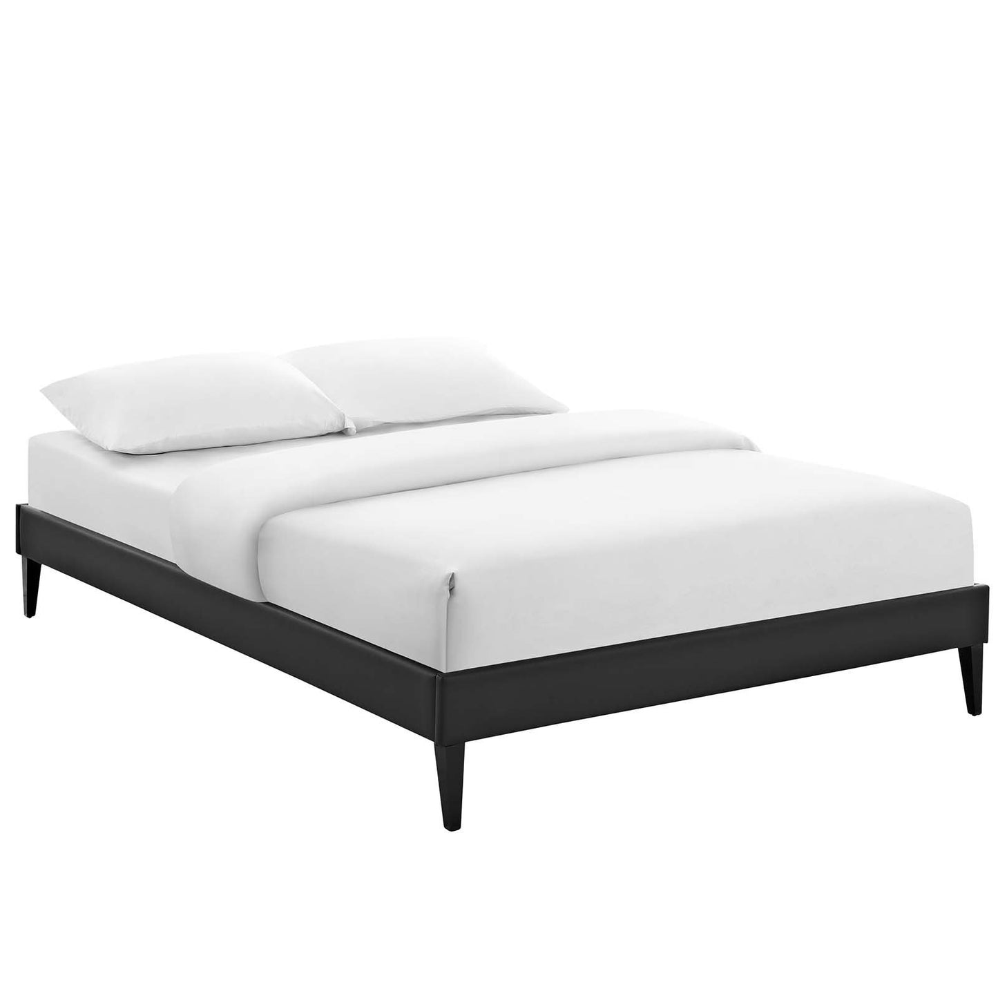 Modway Tessie King Vinyl Bed Frame with Squared Tapered Legs