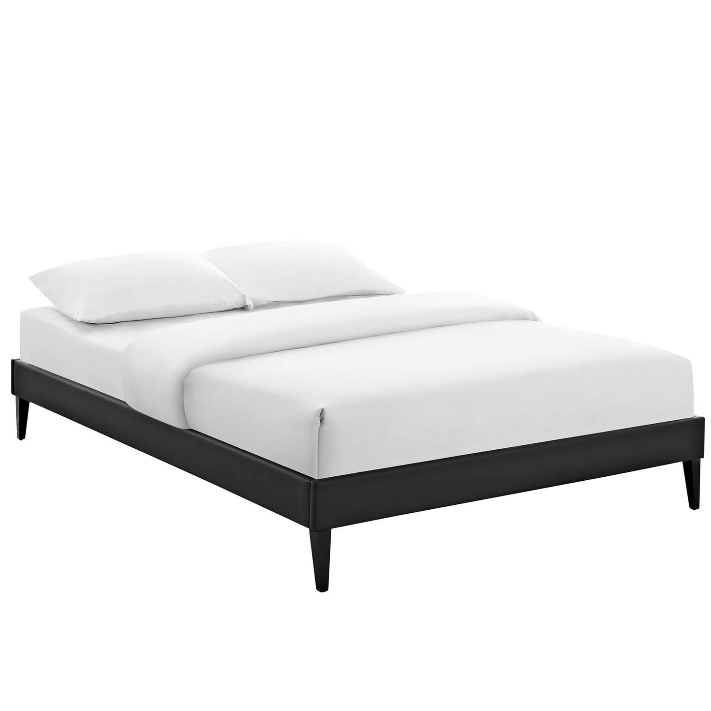 Tessie King Vinyl Bed Frame with Squared Tapered Legs By Modway - MOD-5900 | Beds | Modishstore - 2